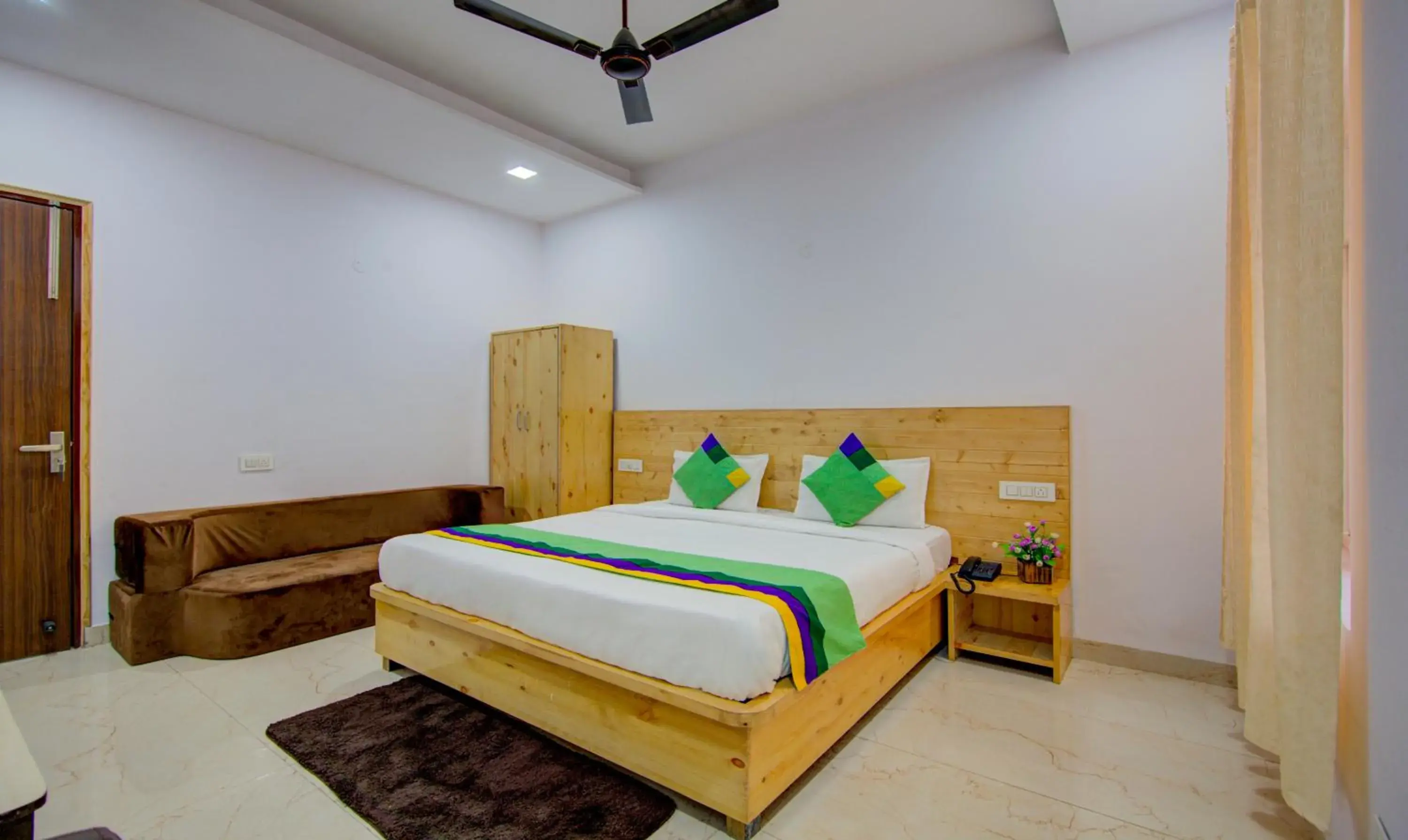 Bedroom, Bed in Treebo The King Mohali Bedroom, Bed in Treebo The King Mohali