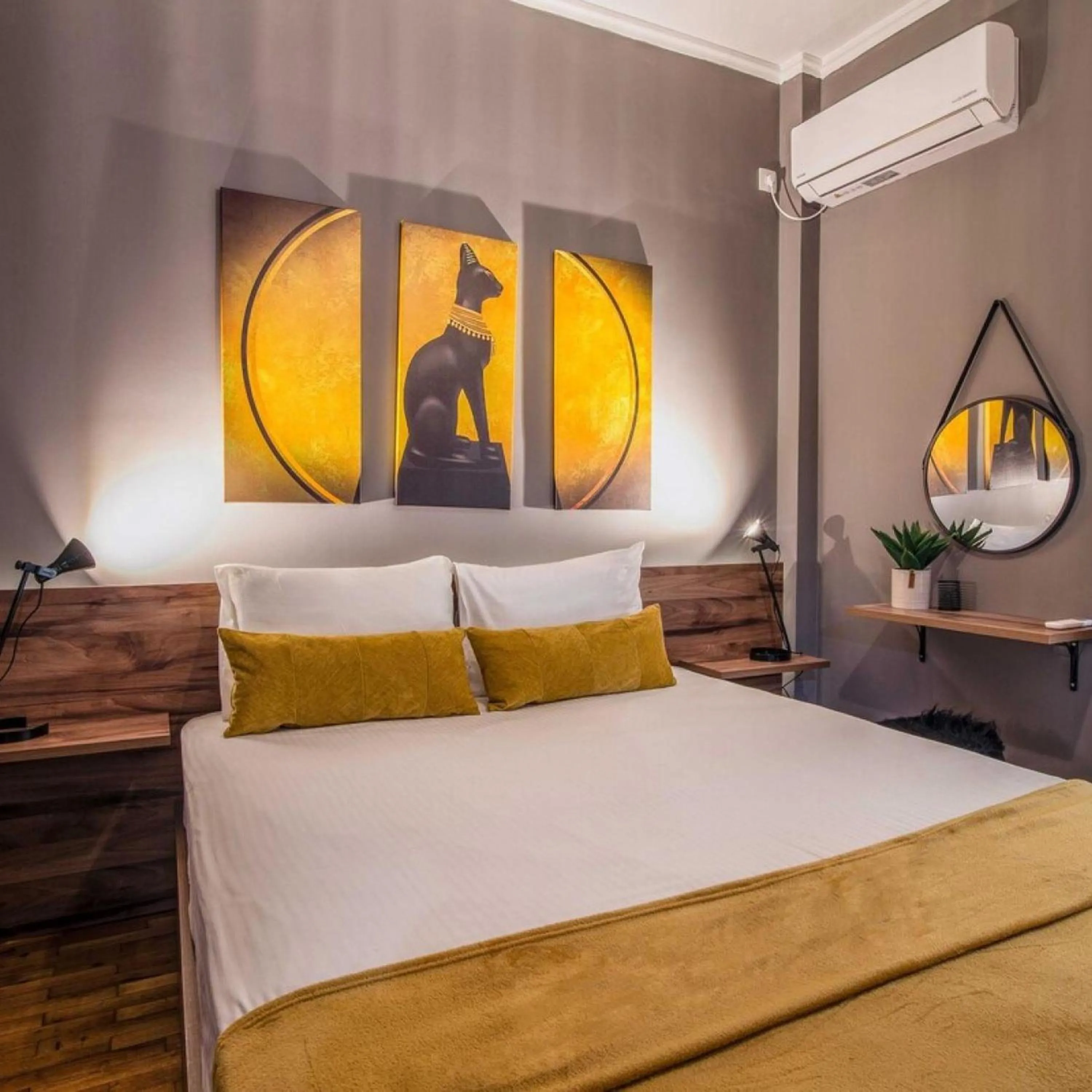 Bed in Classy Apartment in Athens