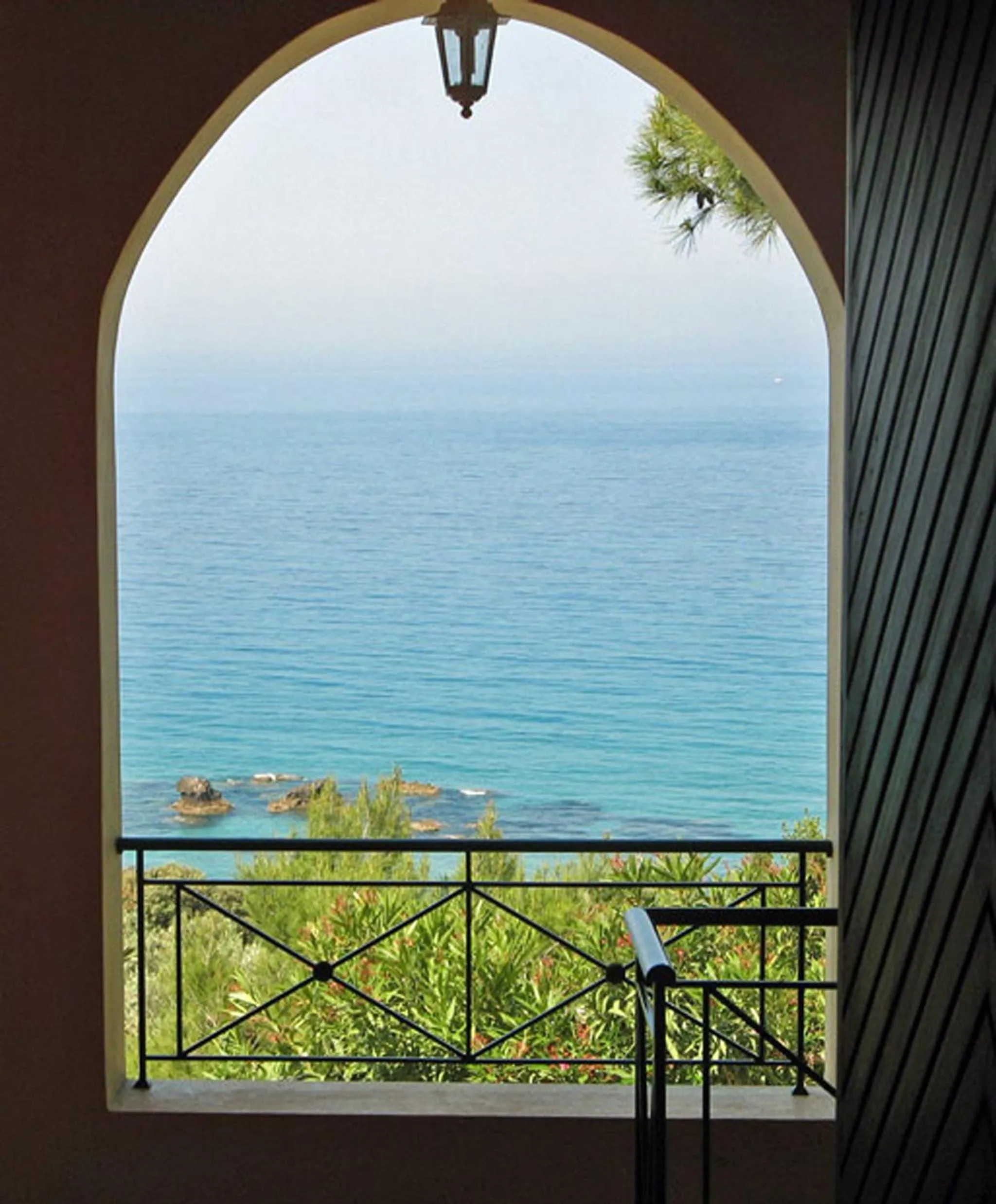 Balcony/Terrace in Luxury Loft Apartment with Pool - Pelekas Beach, Corfu