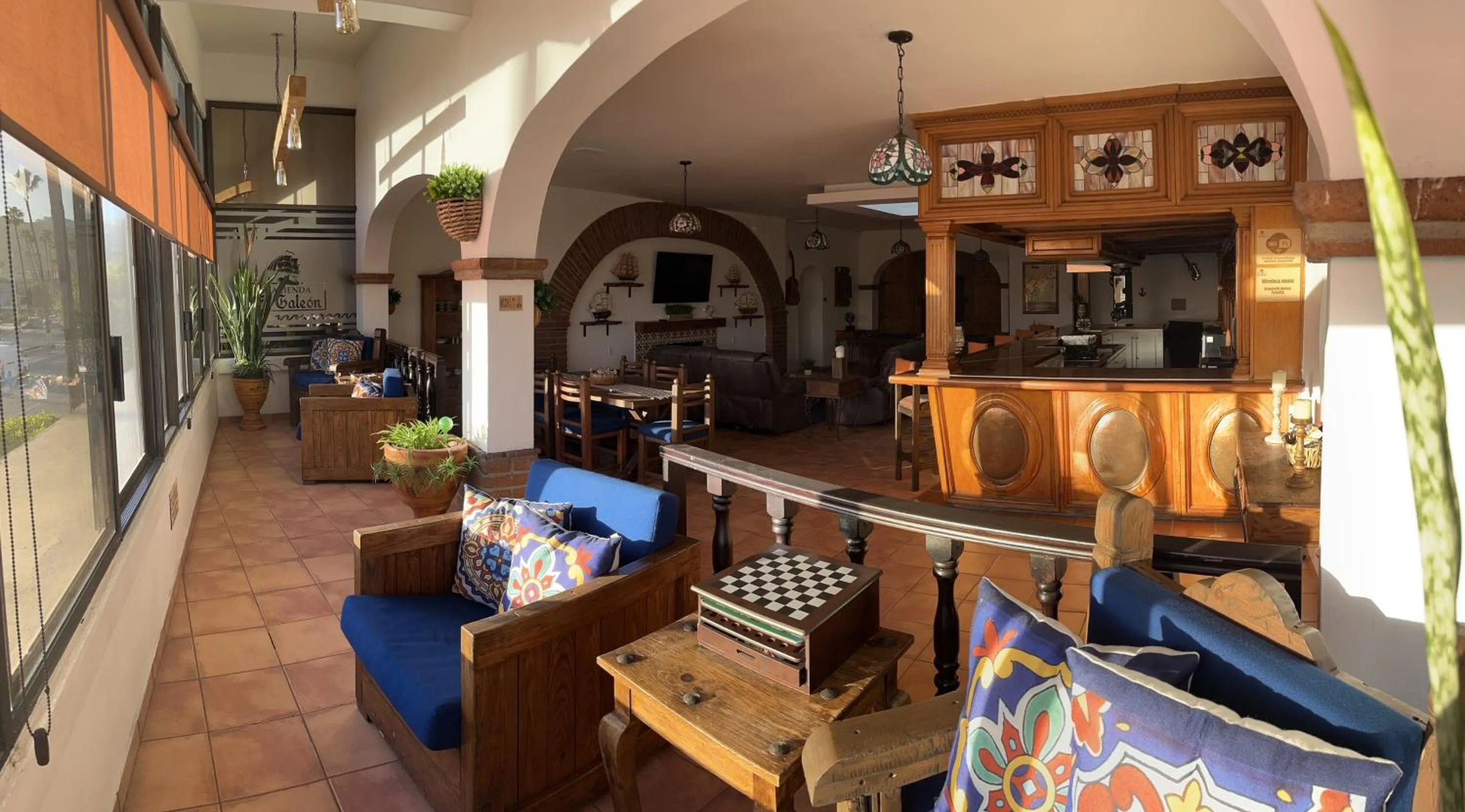Seating area in Hacienda El Galeon