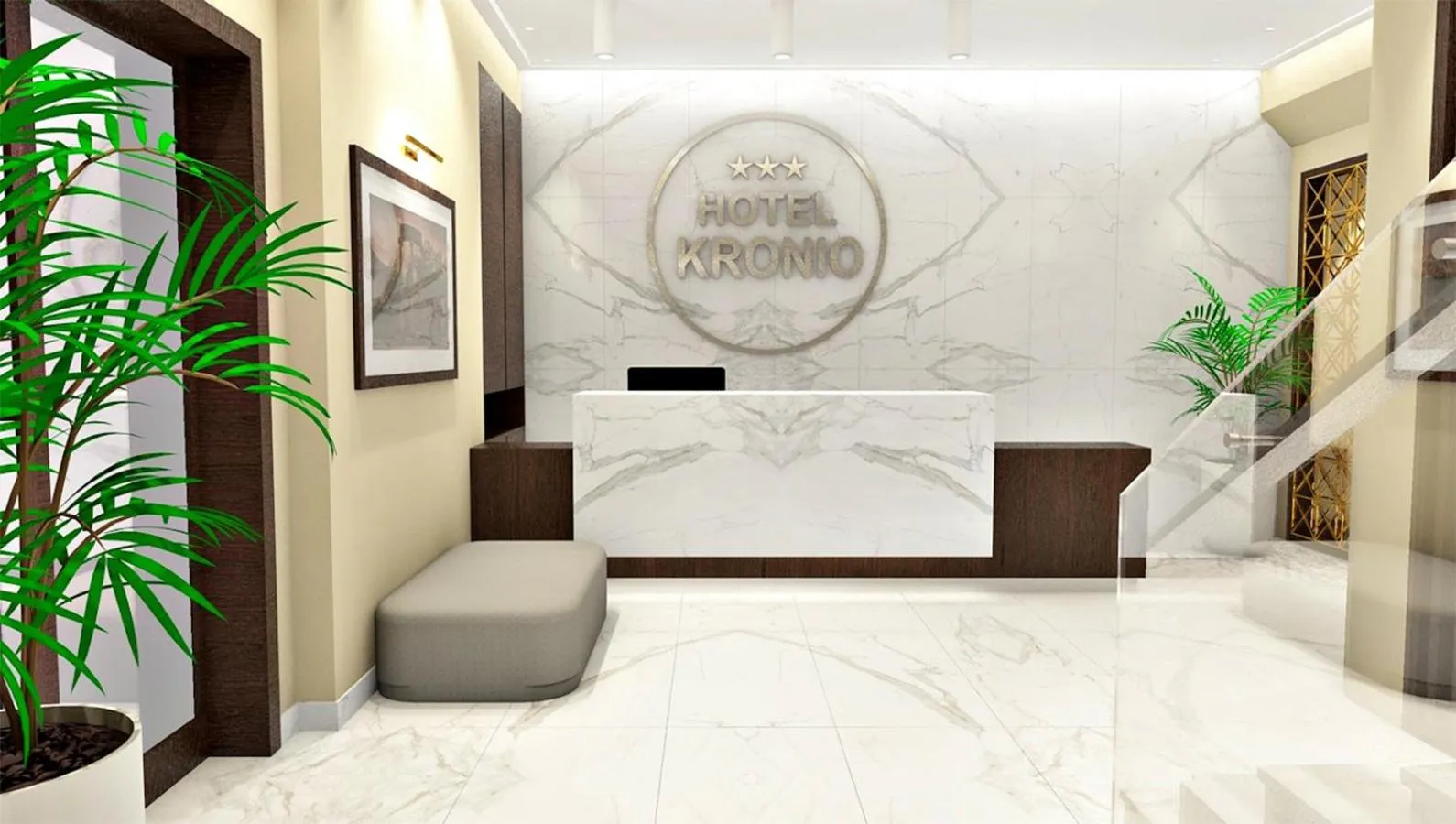 Property building, Bed in Hotel Kronio