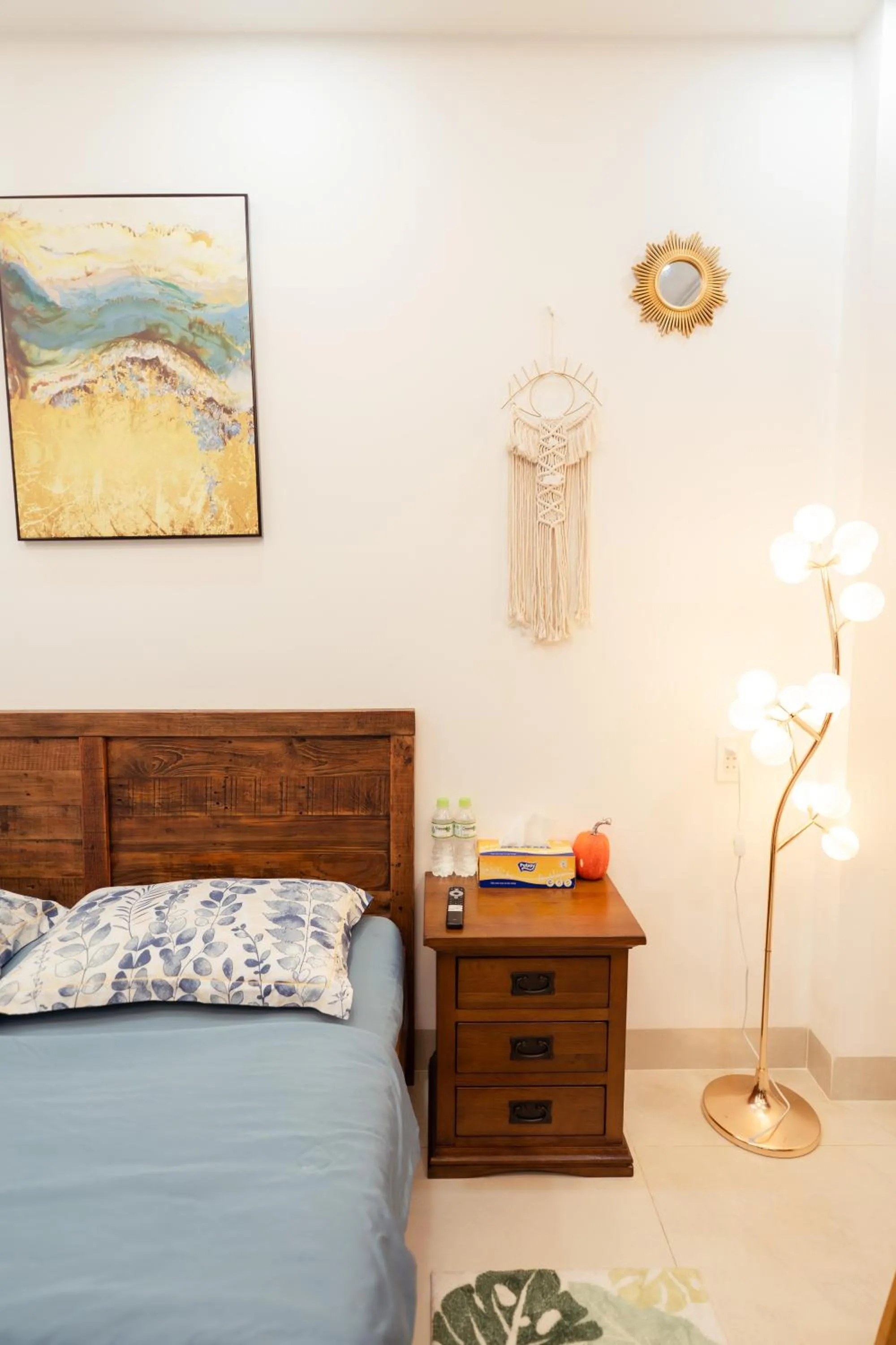 Decorative detail, Bed in The Sophia Apartment - Thao Dien Central