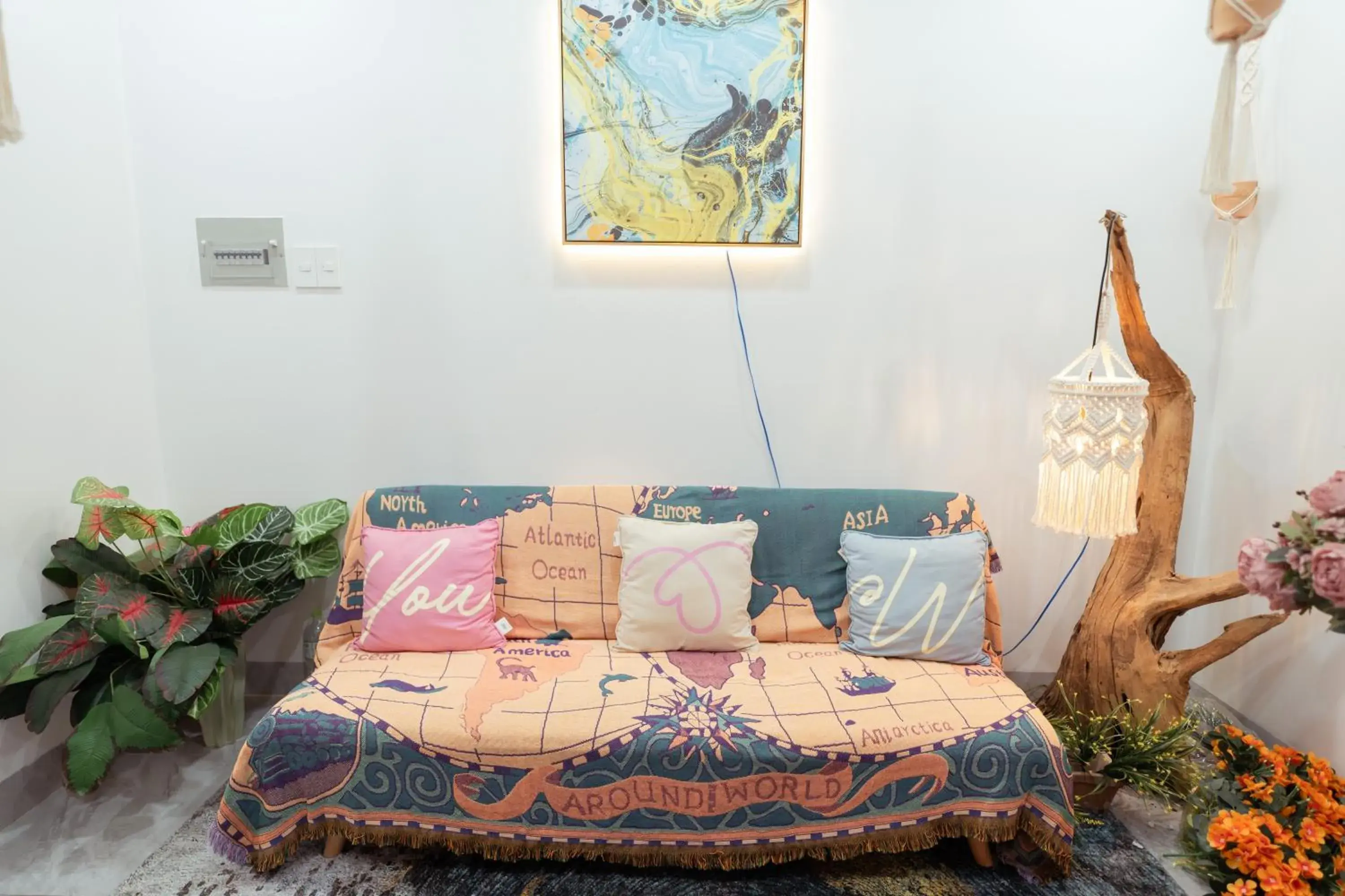 Decorative detail, Bed in The Sophia Apartment - Thao Dien Central Decorative detail, Bed in The Sophia Apartment - Thao Dien Central