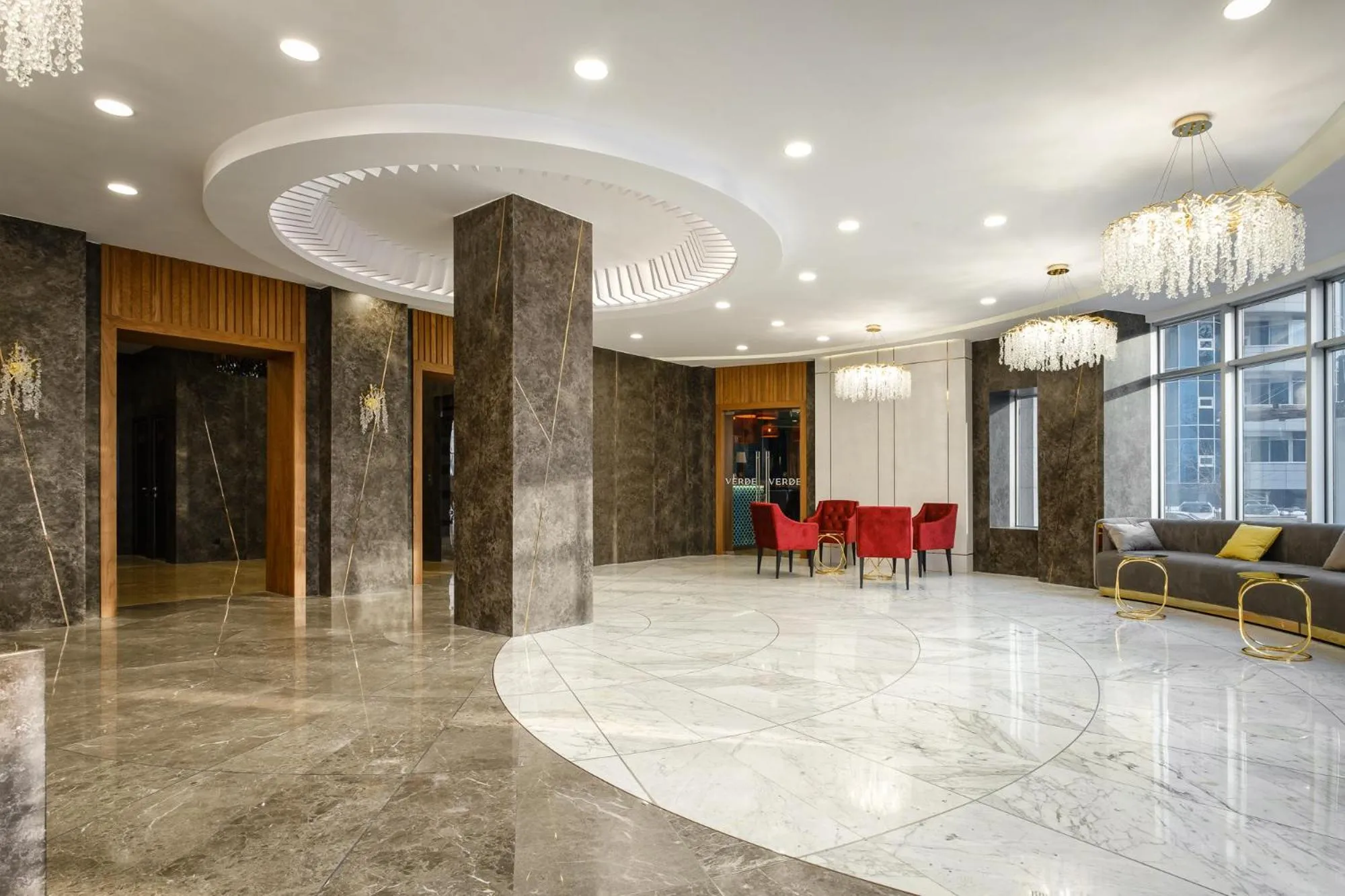 Seating area in Grand Mildom Hotel