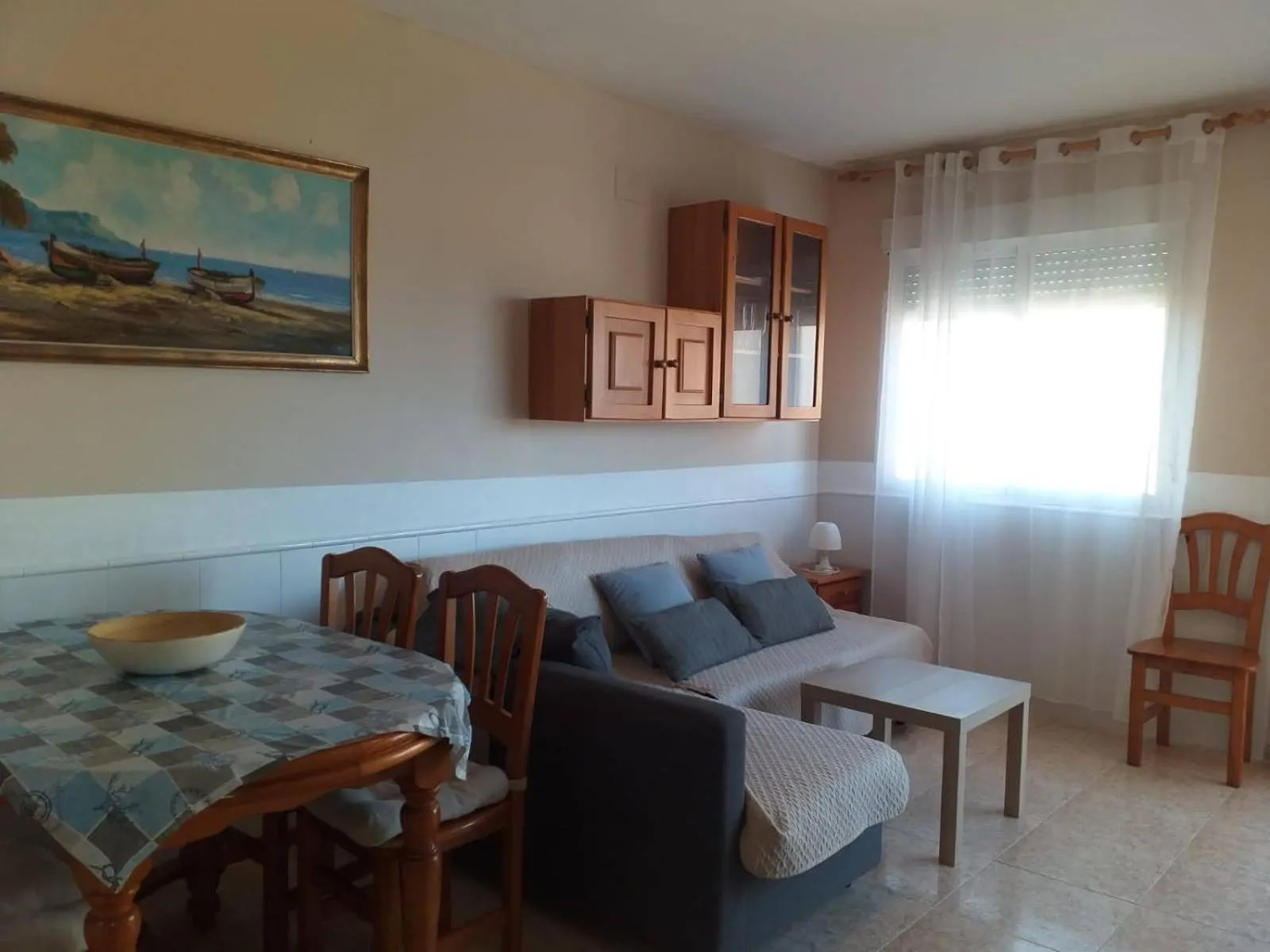 Living room in Playa Paradís - Primera linea de playa - AP-7 3min - Self check-in 24h