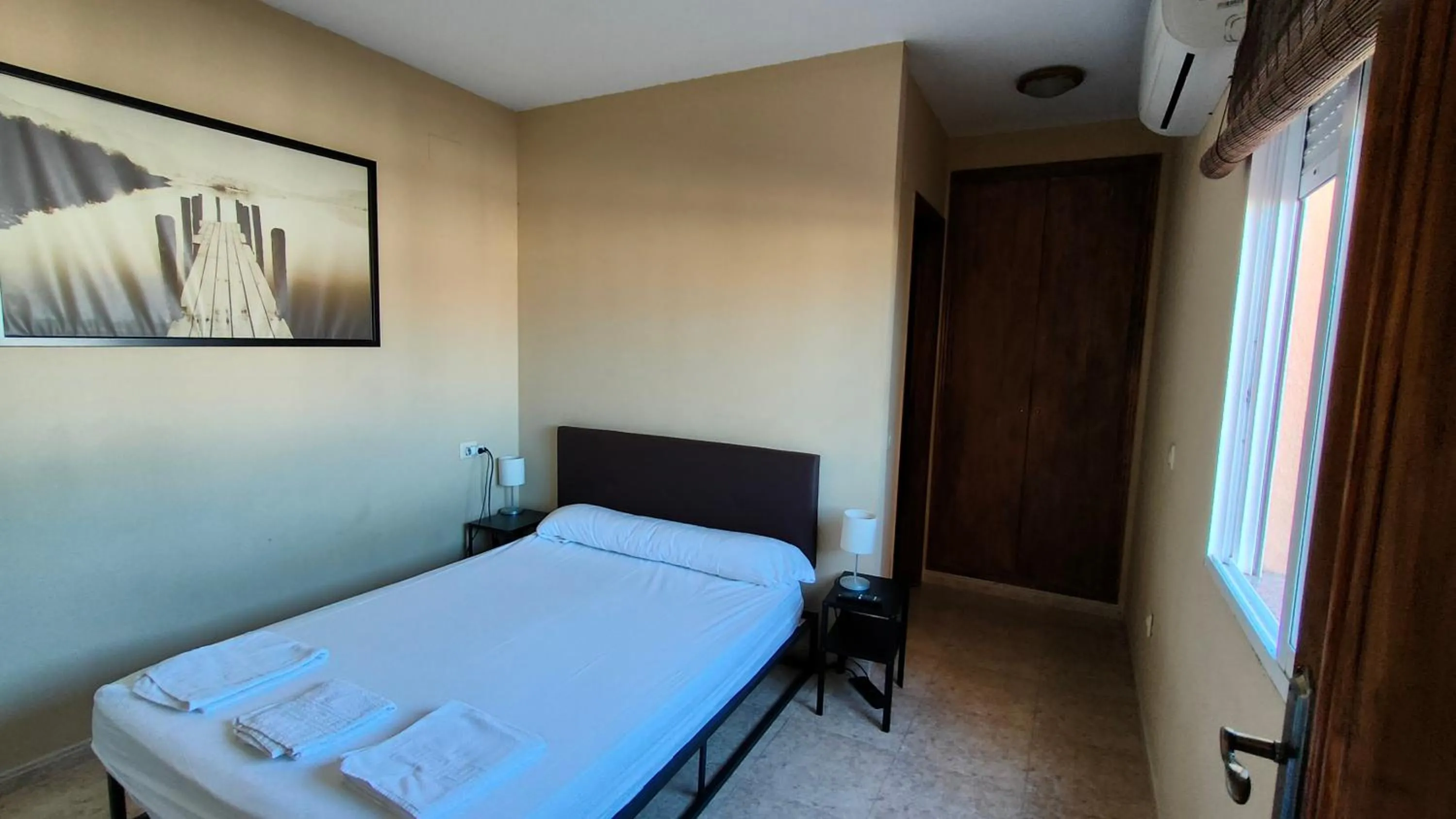 Bedroom, Bed in Playa Paradís - Primera linea de playa - AP-7 3min - Self check-in 24h