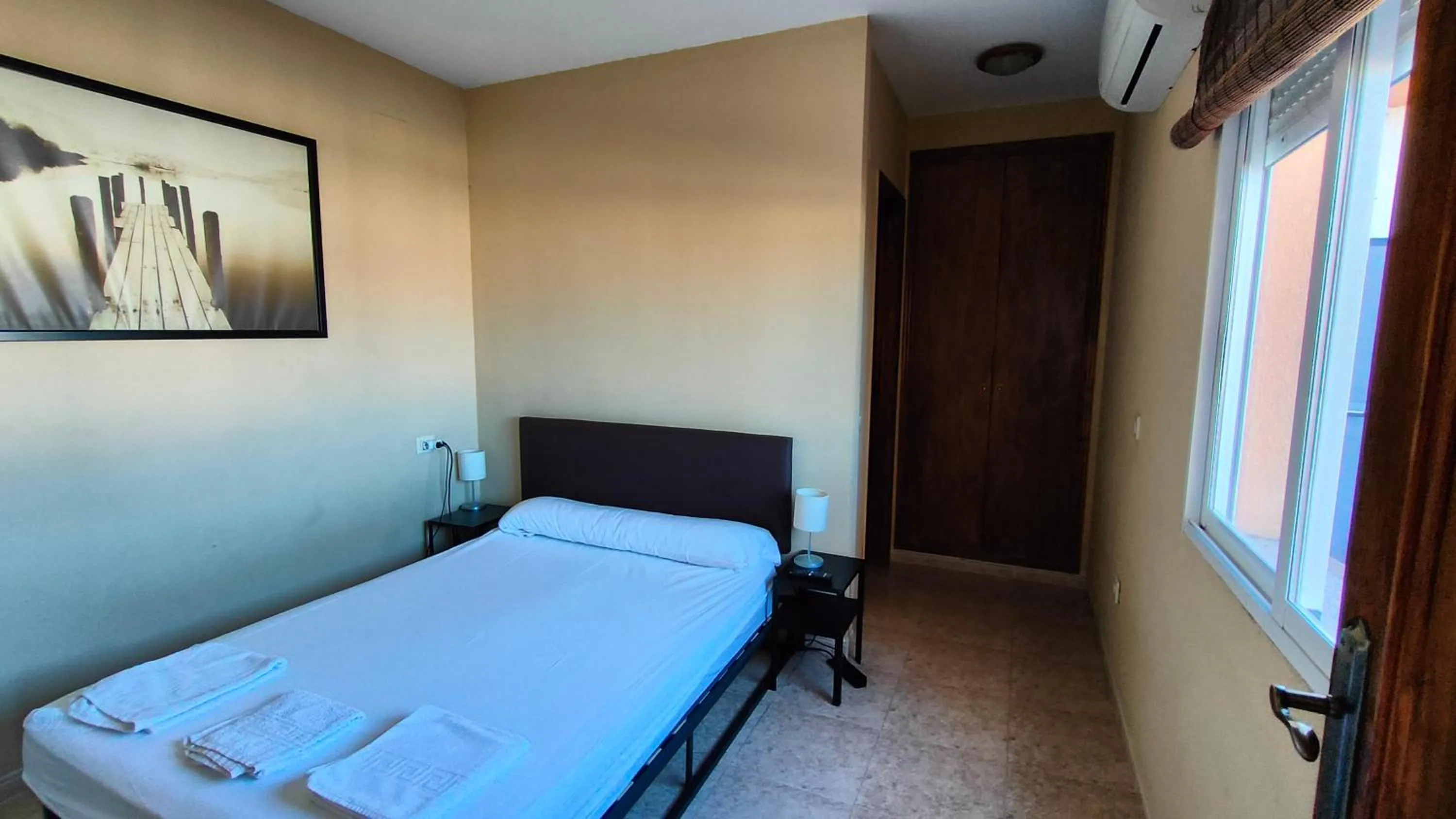 Bedroom, Bed in Playa Paradís - Primera linea de playa - AP-7 3min - Self check-in 24h