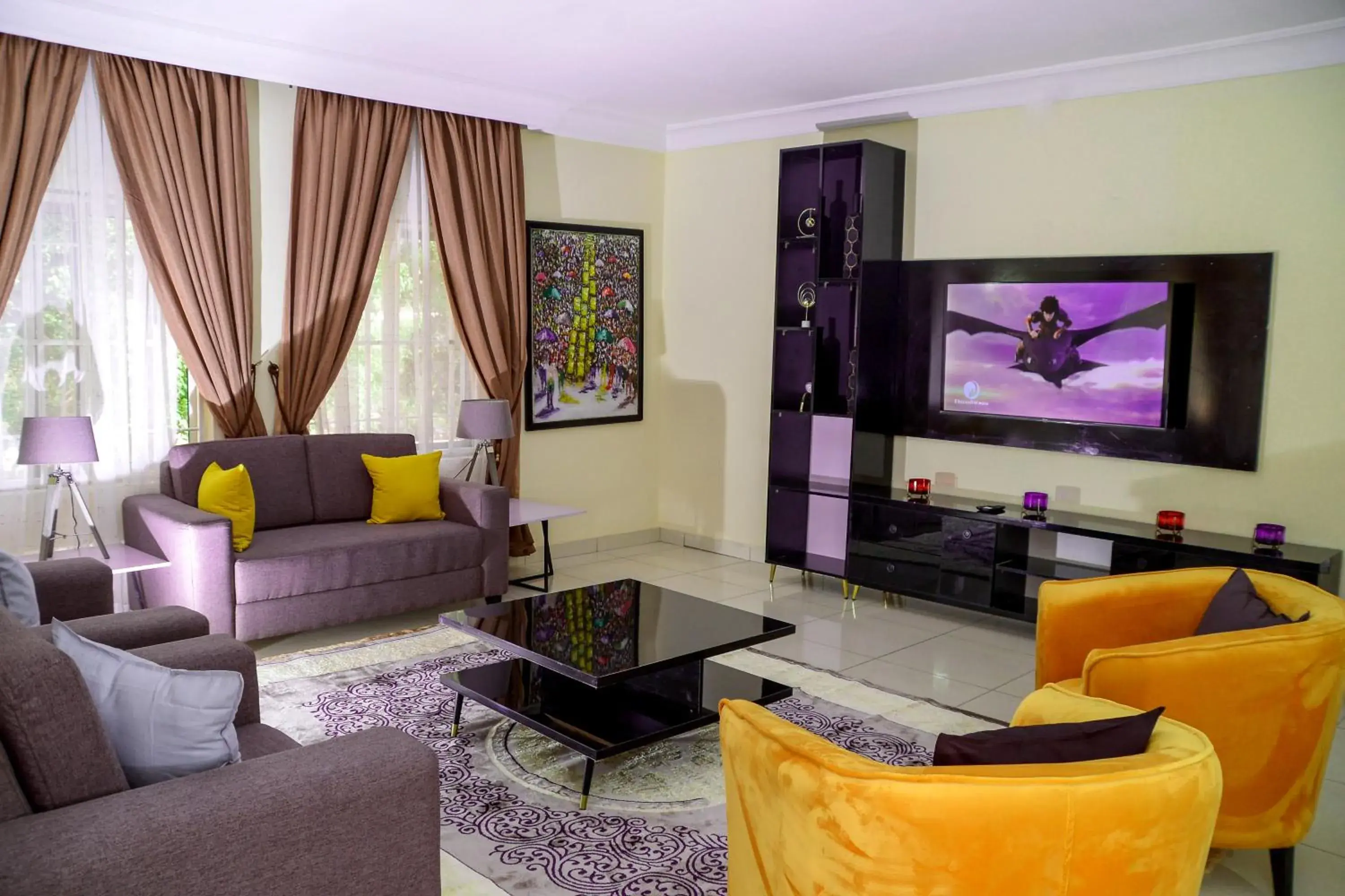 Communal lounge/ TV room in House 24 Communal lounge/ TV room in House 24