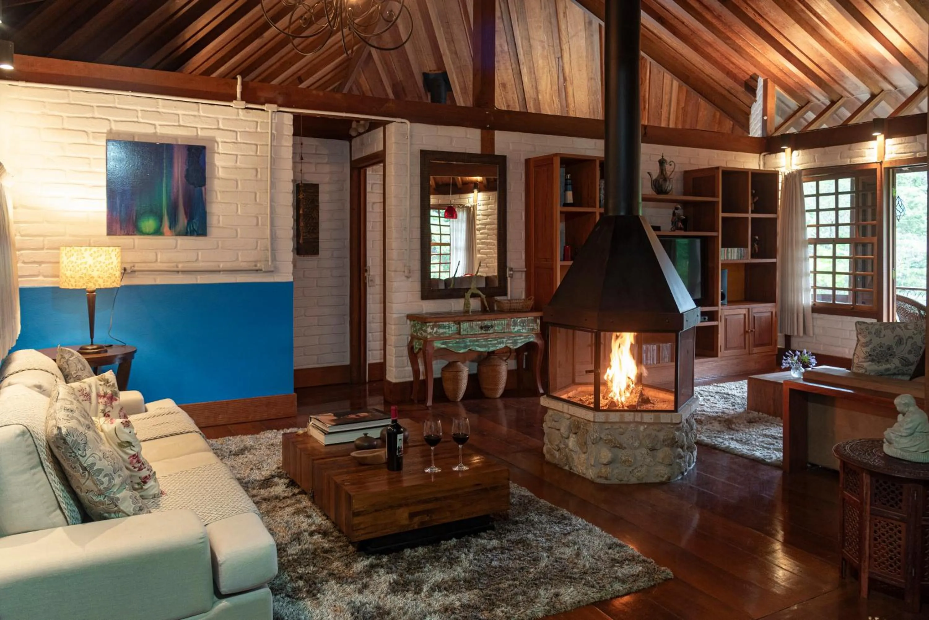 Living room in Pousada Terra Crua