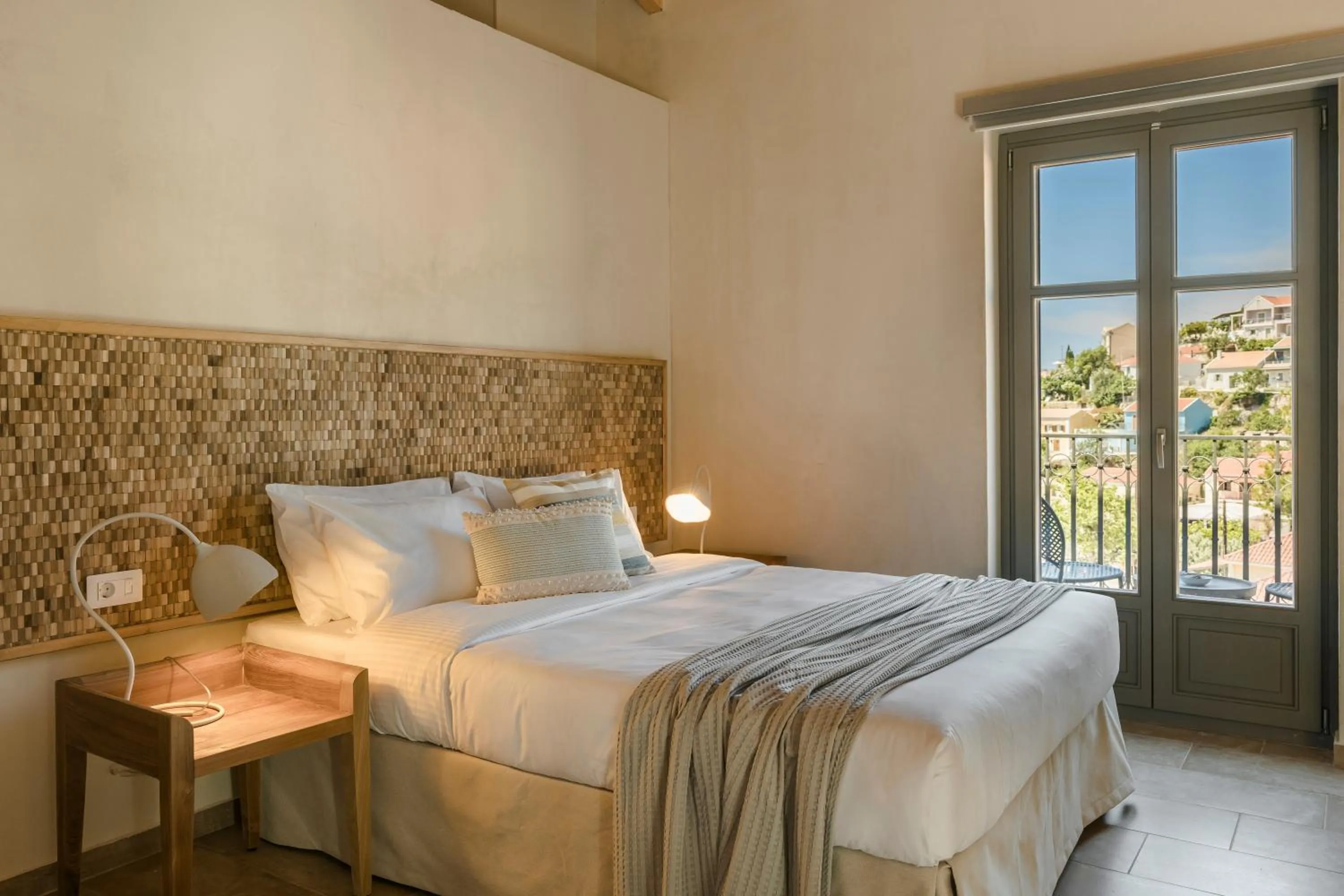 Bedroom, Bed in Chromata Assos Villas Kefalonia