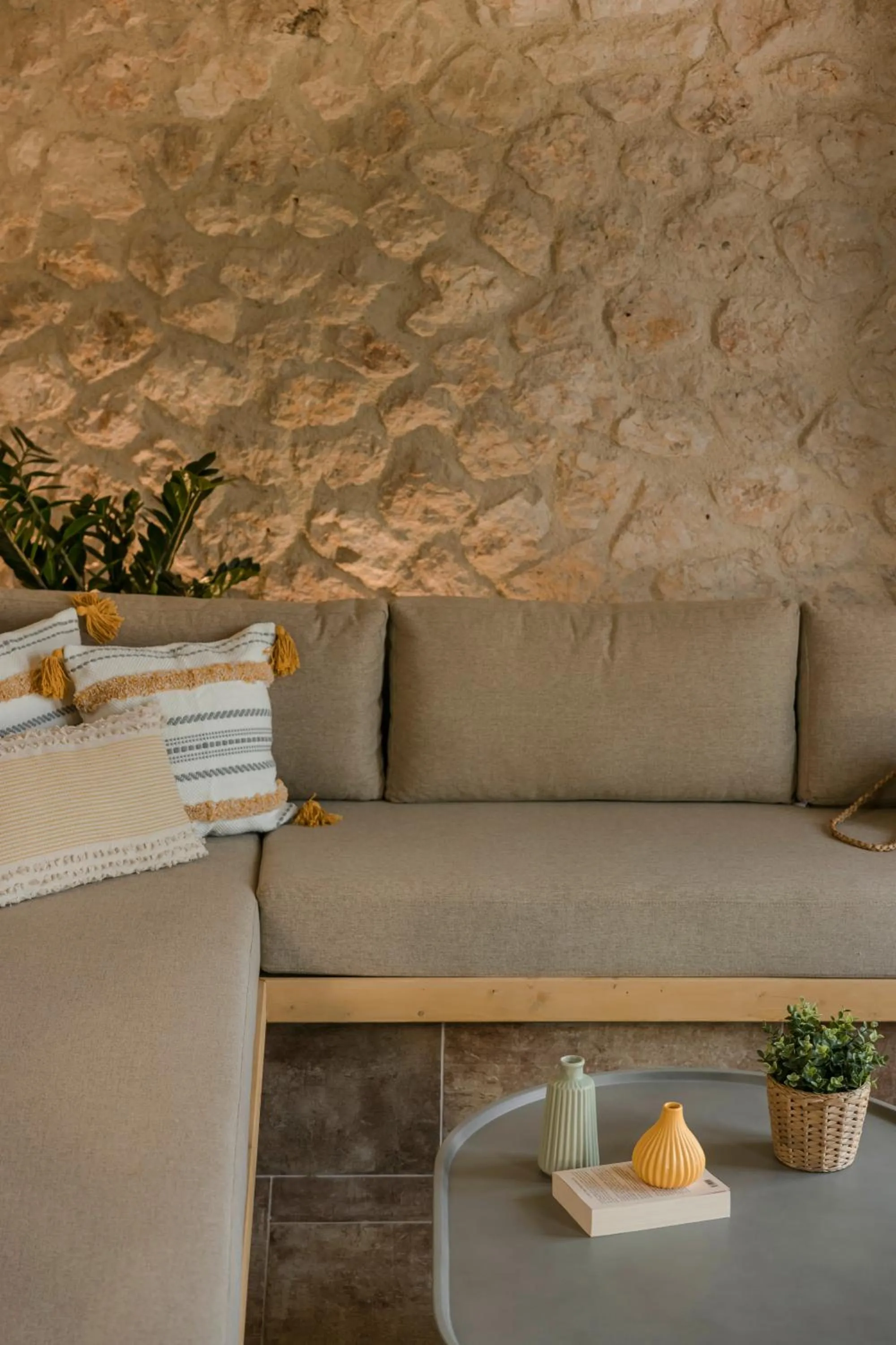 Living room in Chromata Assos Villas Kefalonia