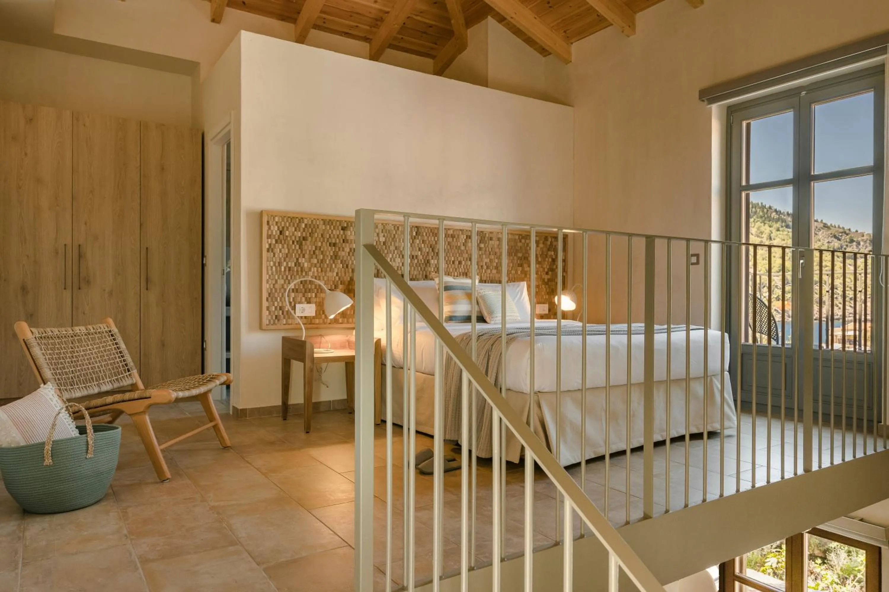 Bedroom, Bed in Chromata Assos Villas Kefalonia