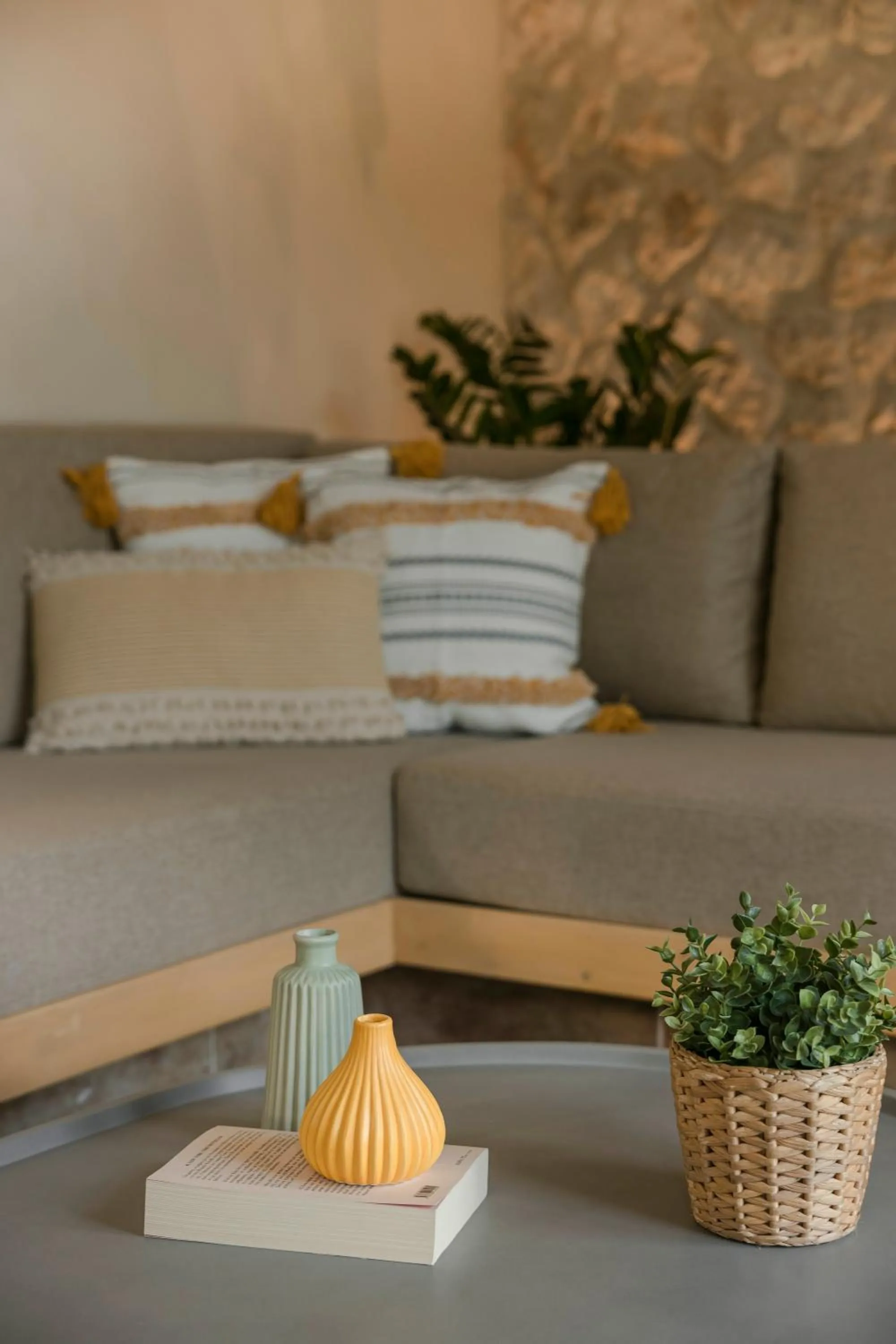 Living room in Chromata Assos Villas Kefalonia