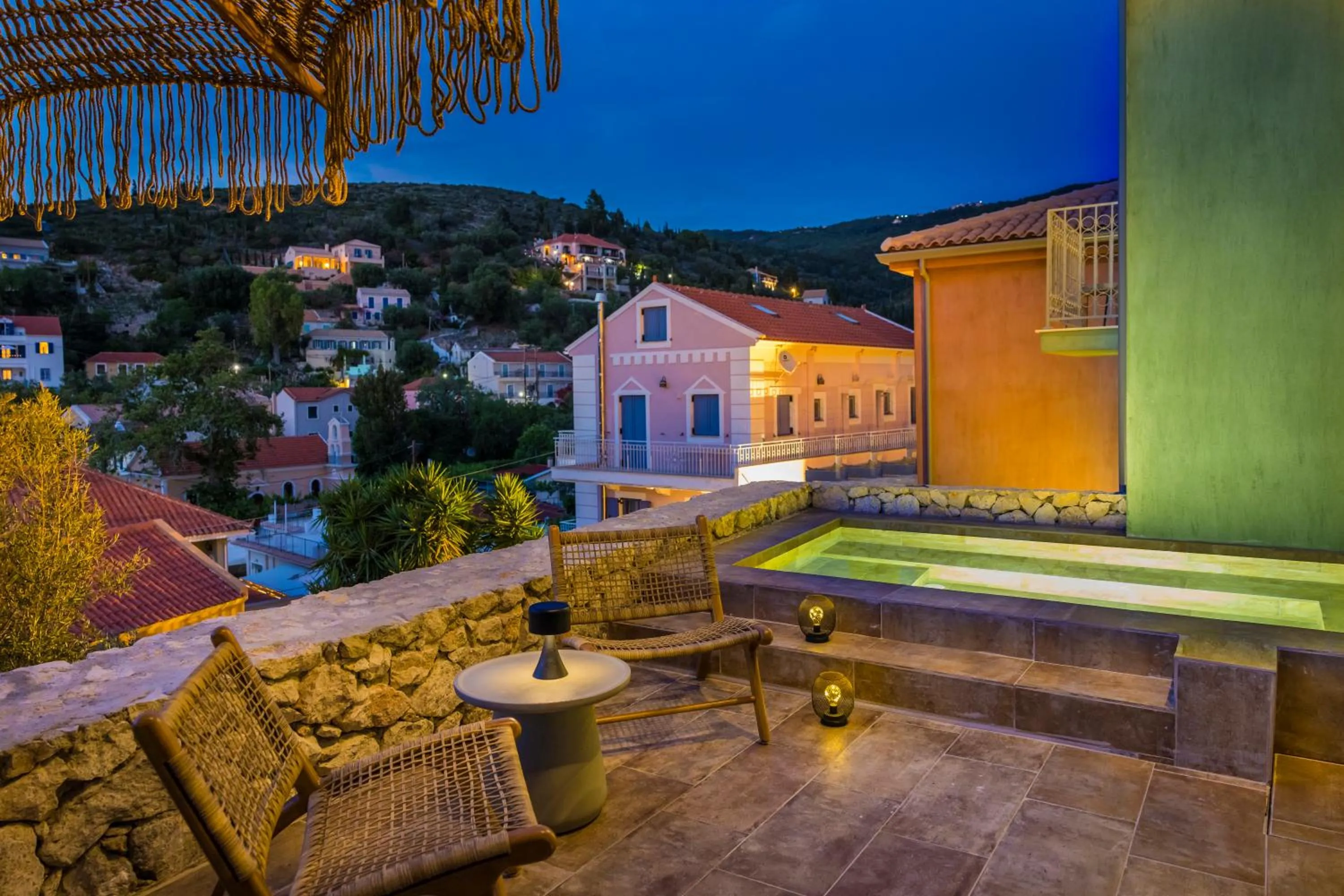 Night in Chromata Assos Villas Kefalonia