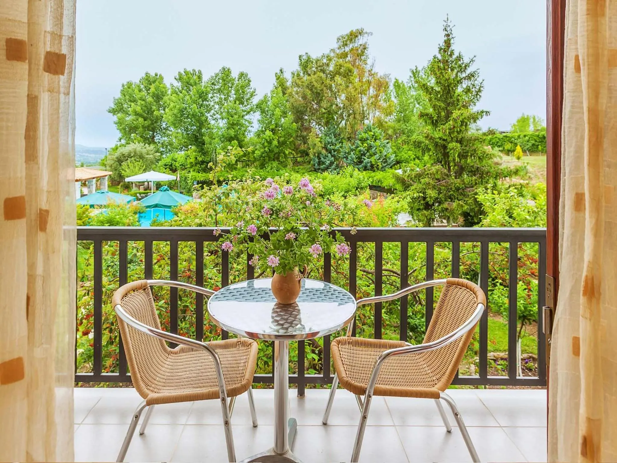 Garden view in Hotel Europa Olympia