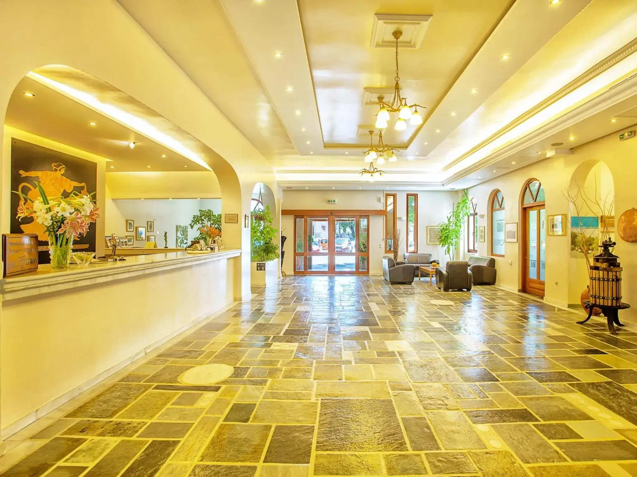 Lobby or reception in Hotel Europa Olympia Lobby or reception in Hotel Europa Olympia