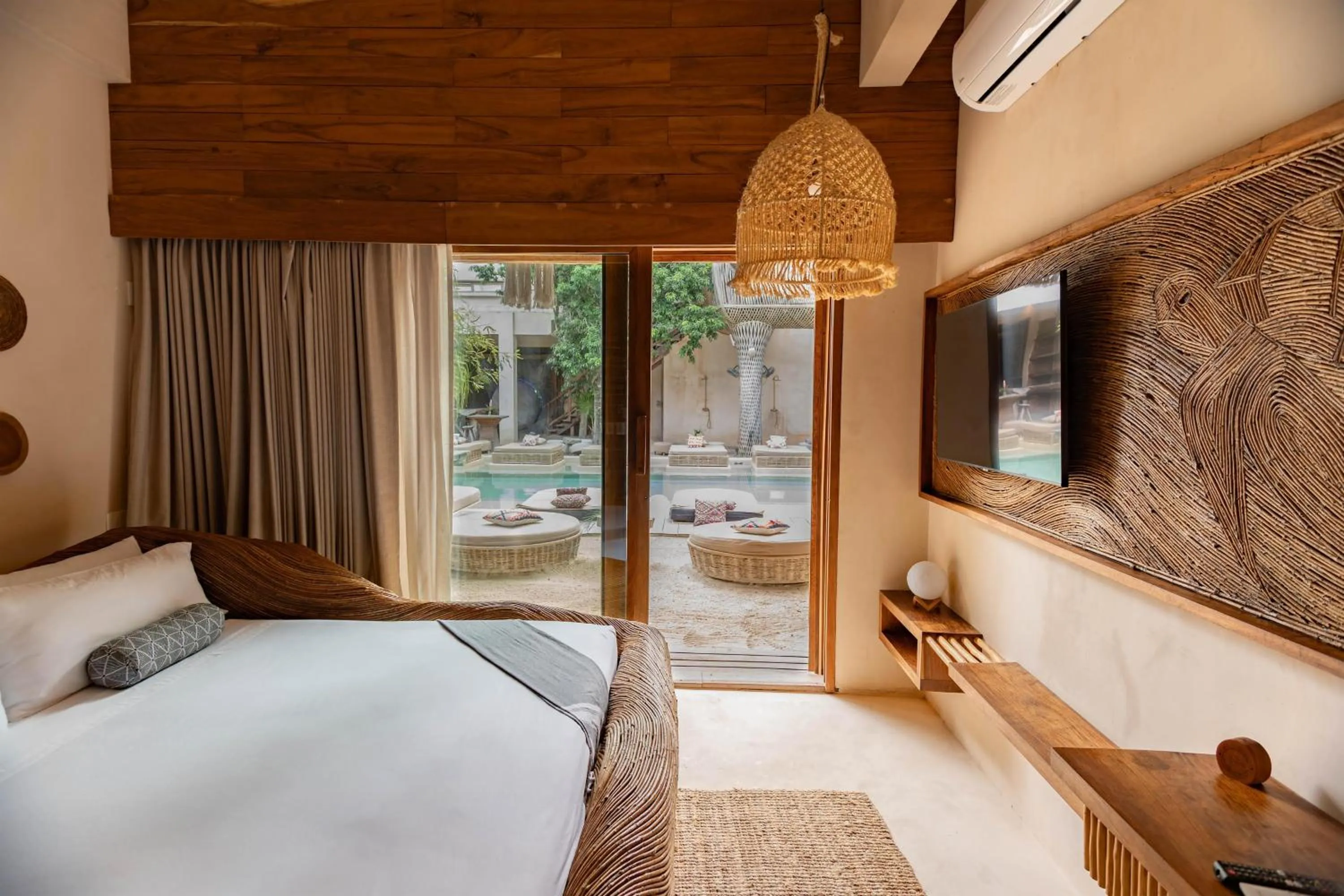 Bed in CervecerIa Tulum Boutique Hotel & Beer Spa