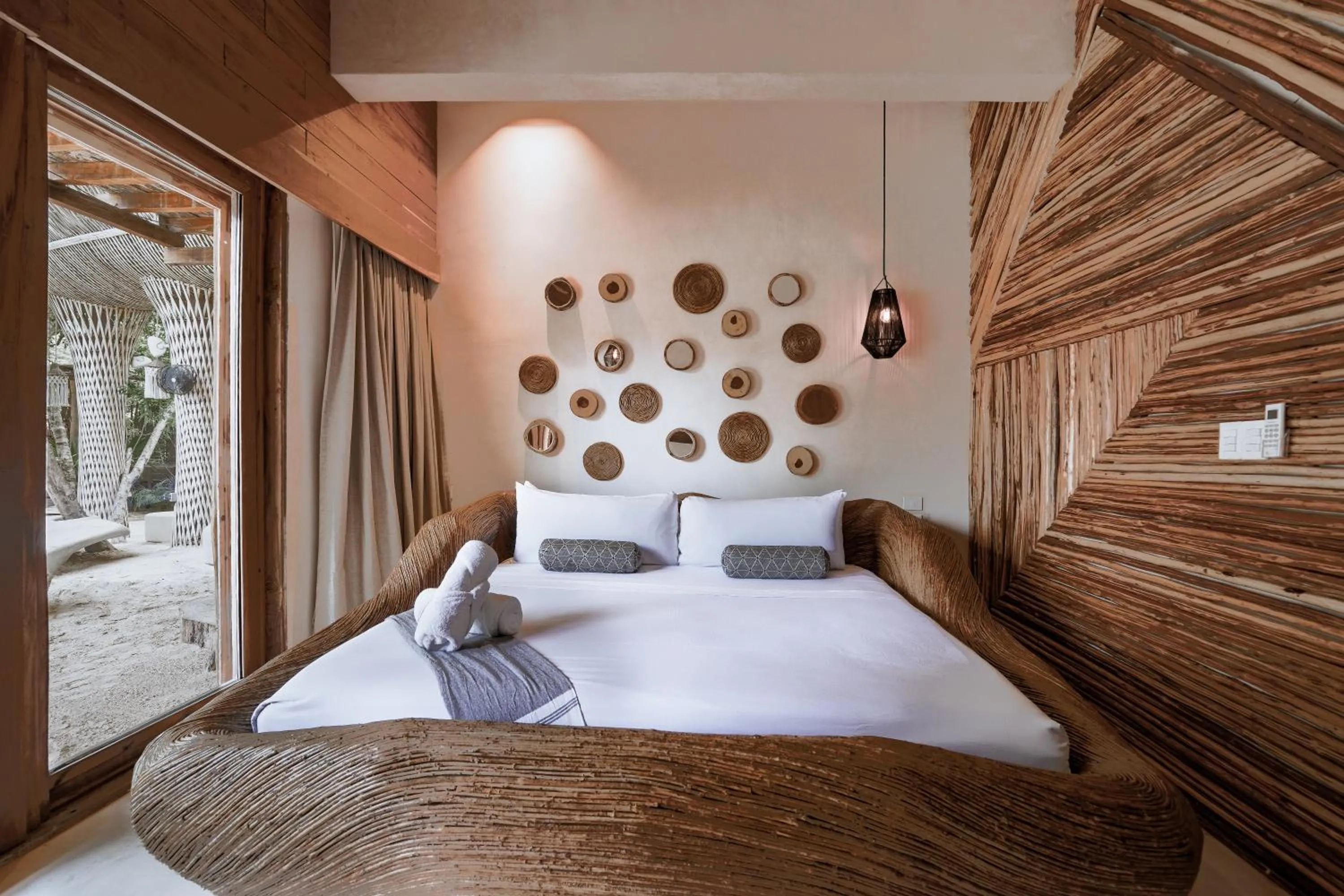 Bed in CervecerIa Tulum Boutique Hotel & Beer Spa