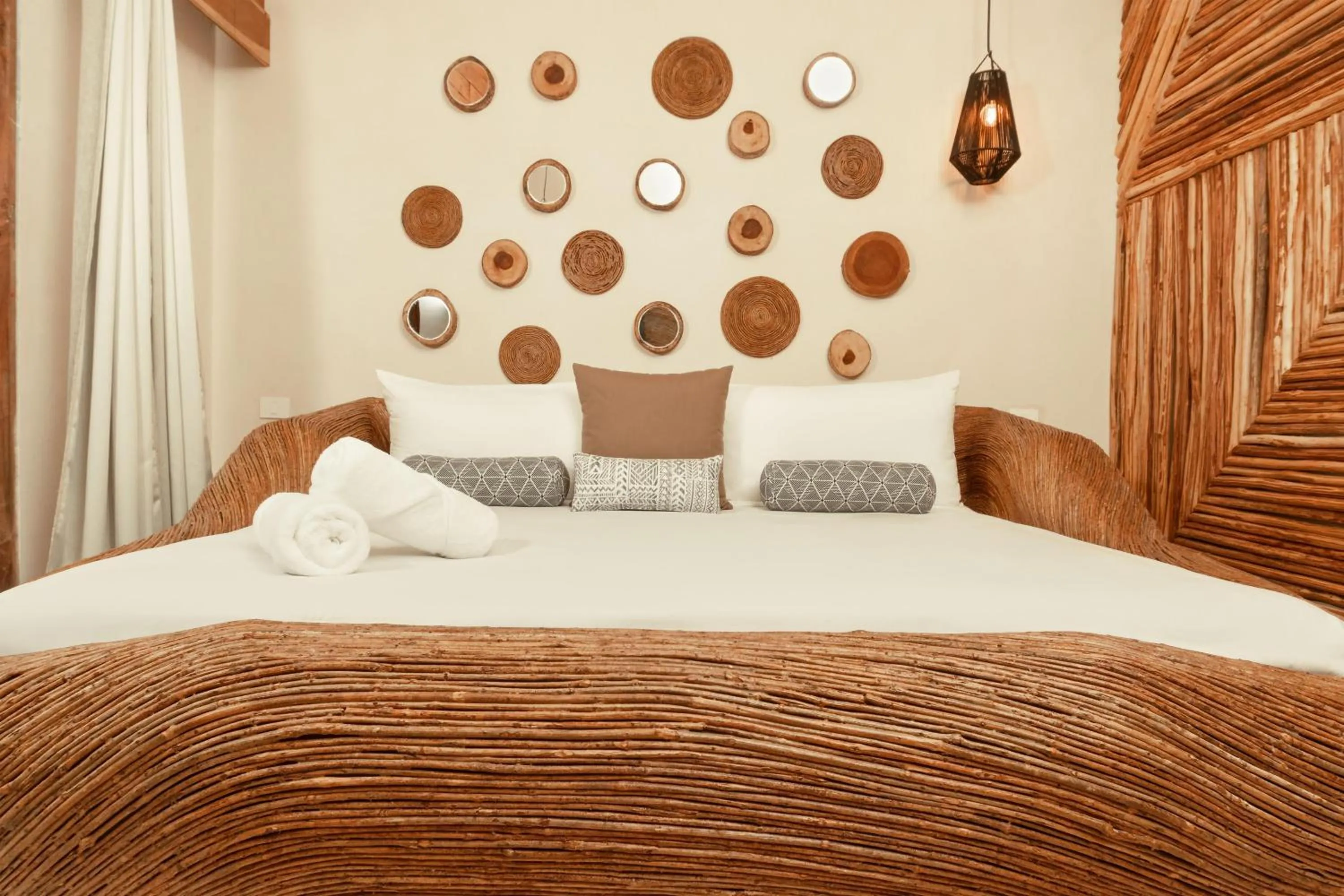Bed in CervecerIa Tulum Boutique Hotel & Beer Spa