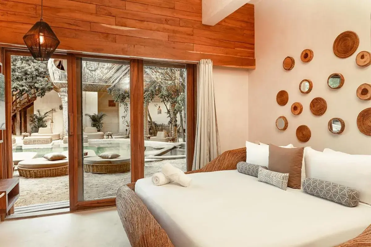 Bed in Cervecería Tulum Boutique Hotel & Beer Spa - All Inclusive Bed in Cervecería Tulum Boutique Hotel & Beer Spa - All Inclusive