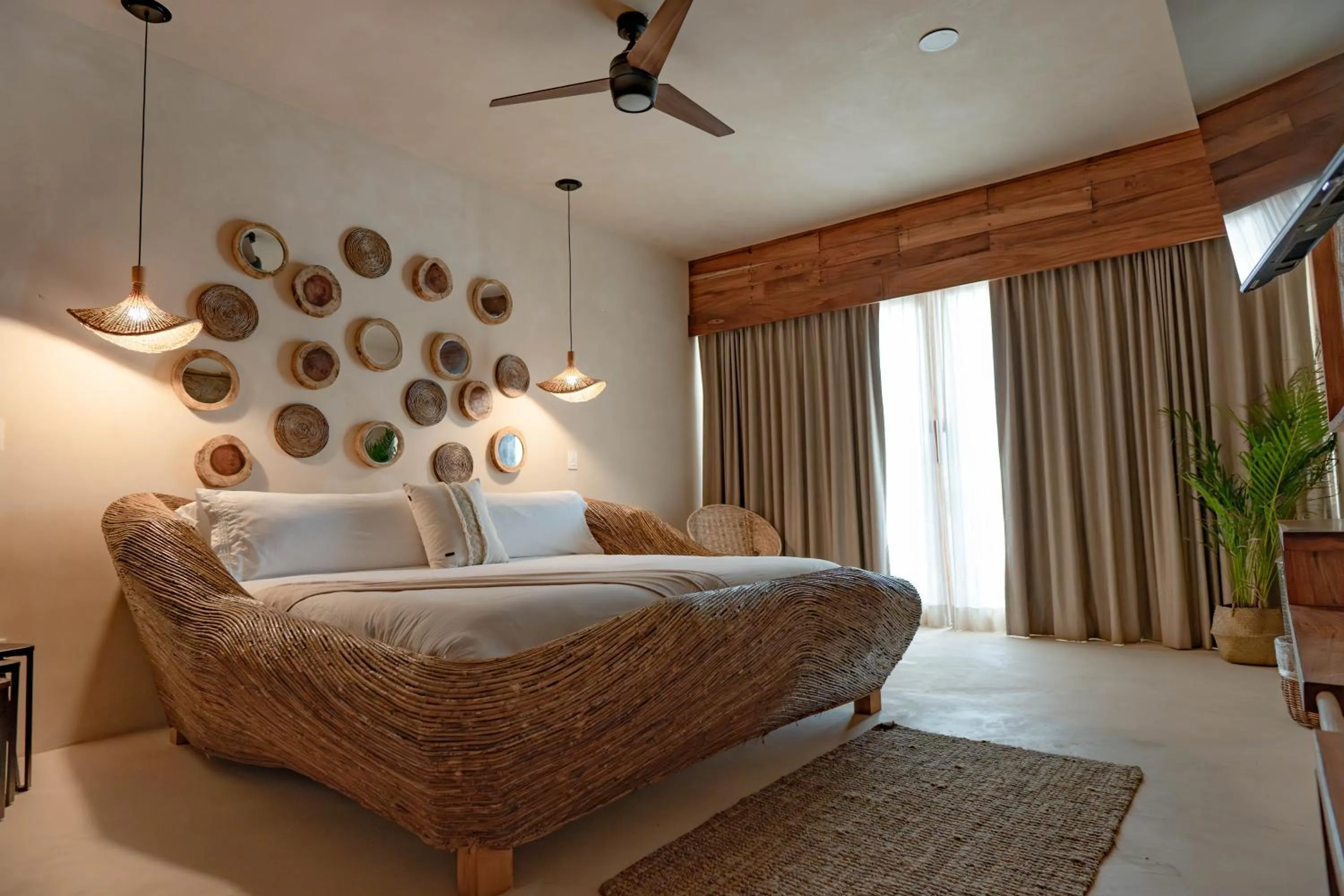 Bed in CervecerIa Tulum Boutique Hotel & Beer Spa