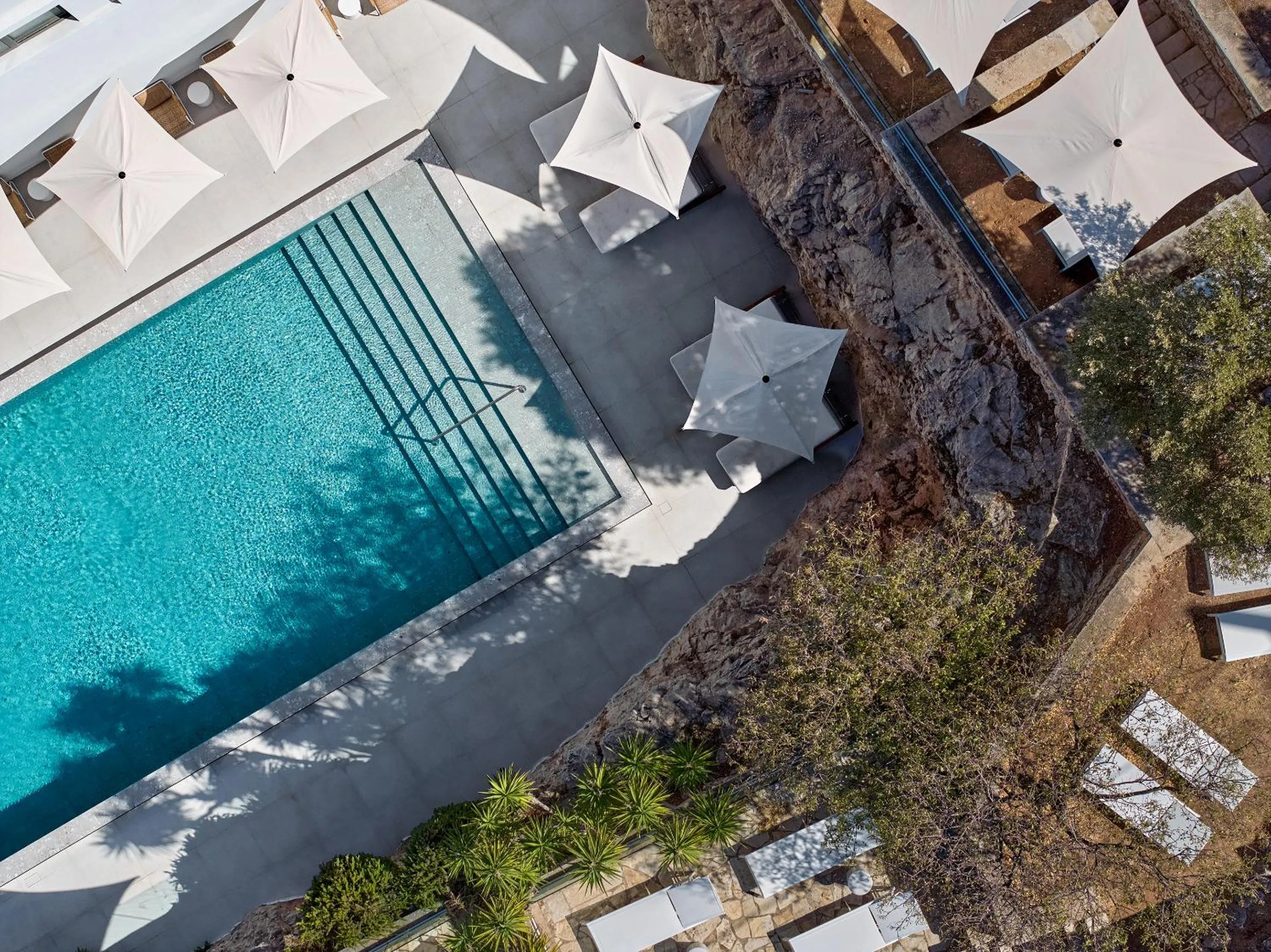Pool view in Vouliagmeni Suites