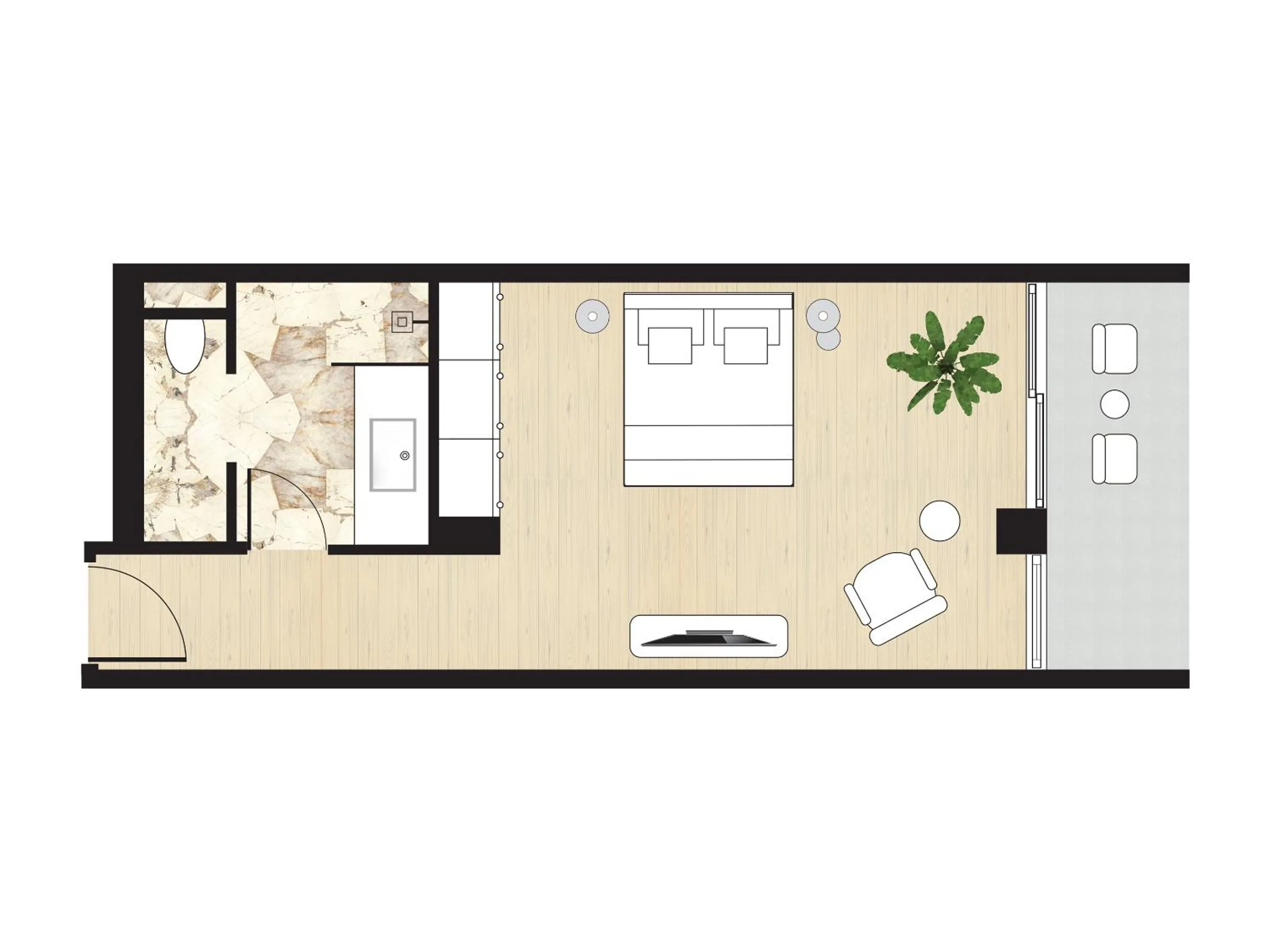 Floor plan in Vouliagmeni Suites