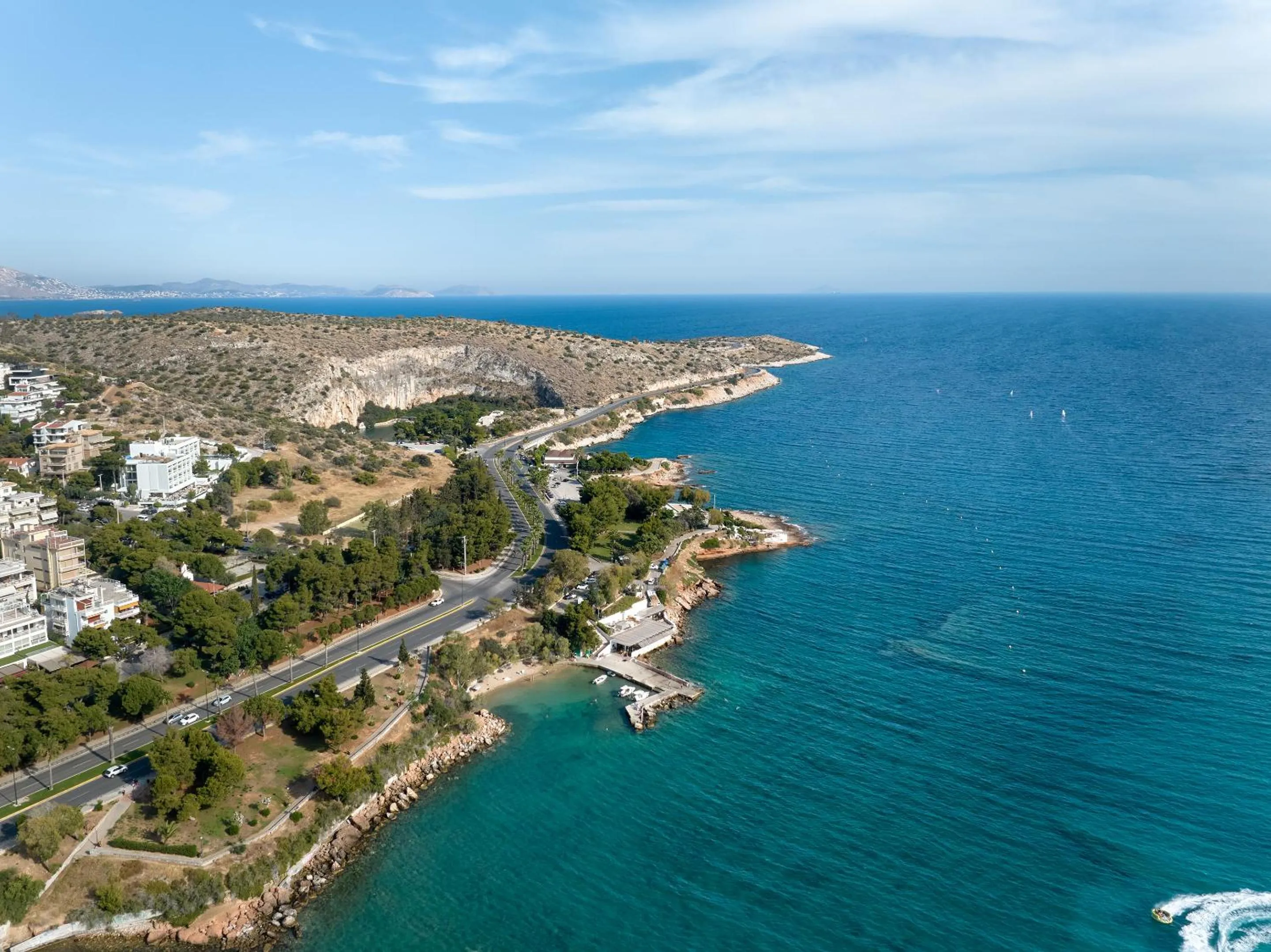 Bird's eye view in Vouliagmeni Suites
