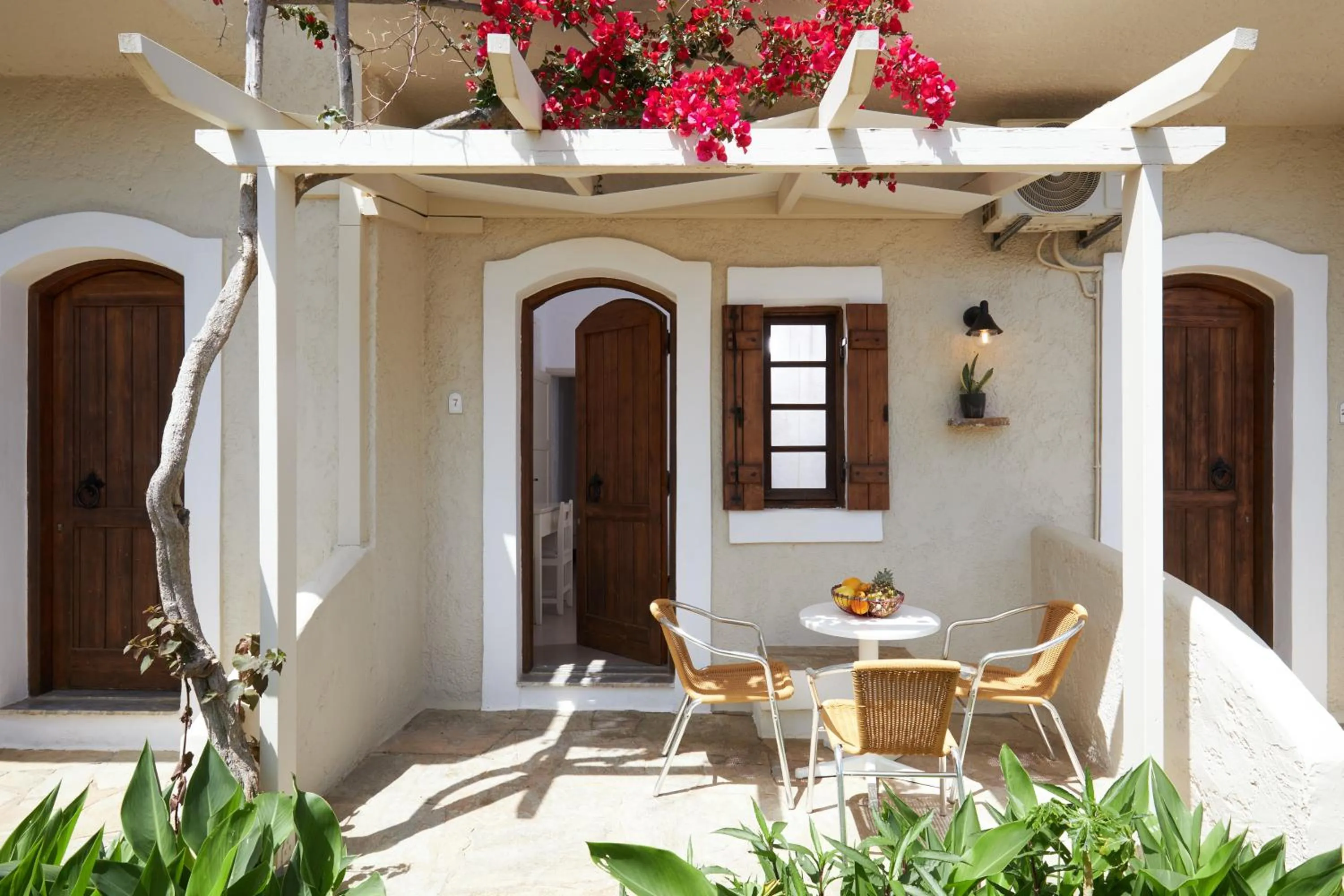 Patio in Mila Malia Studios Hotel