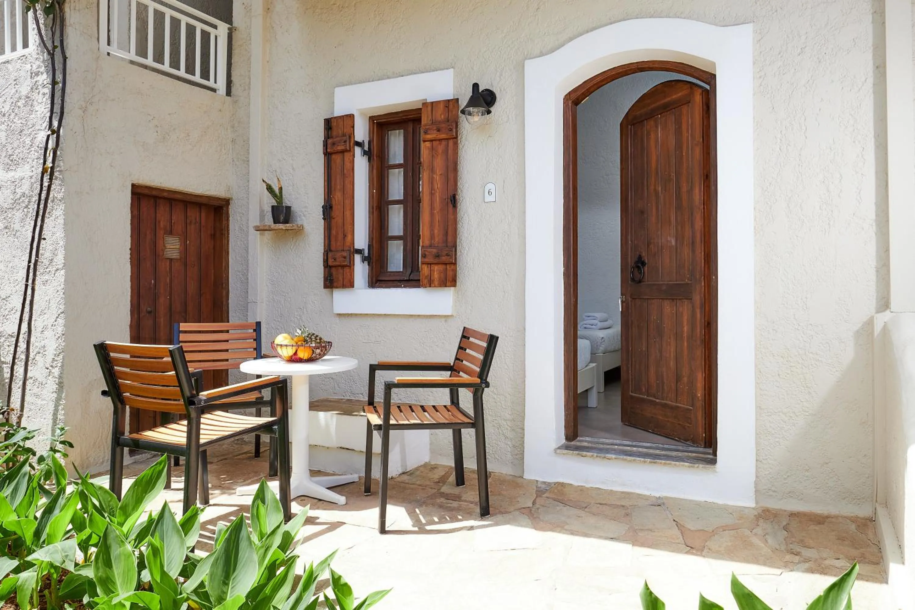 Patio in Mila Malia Studios Hotel