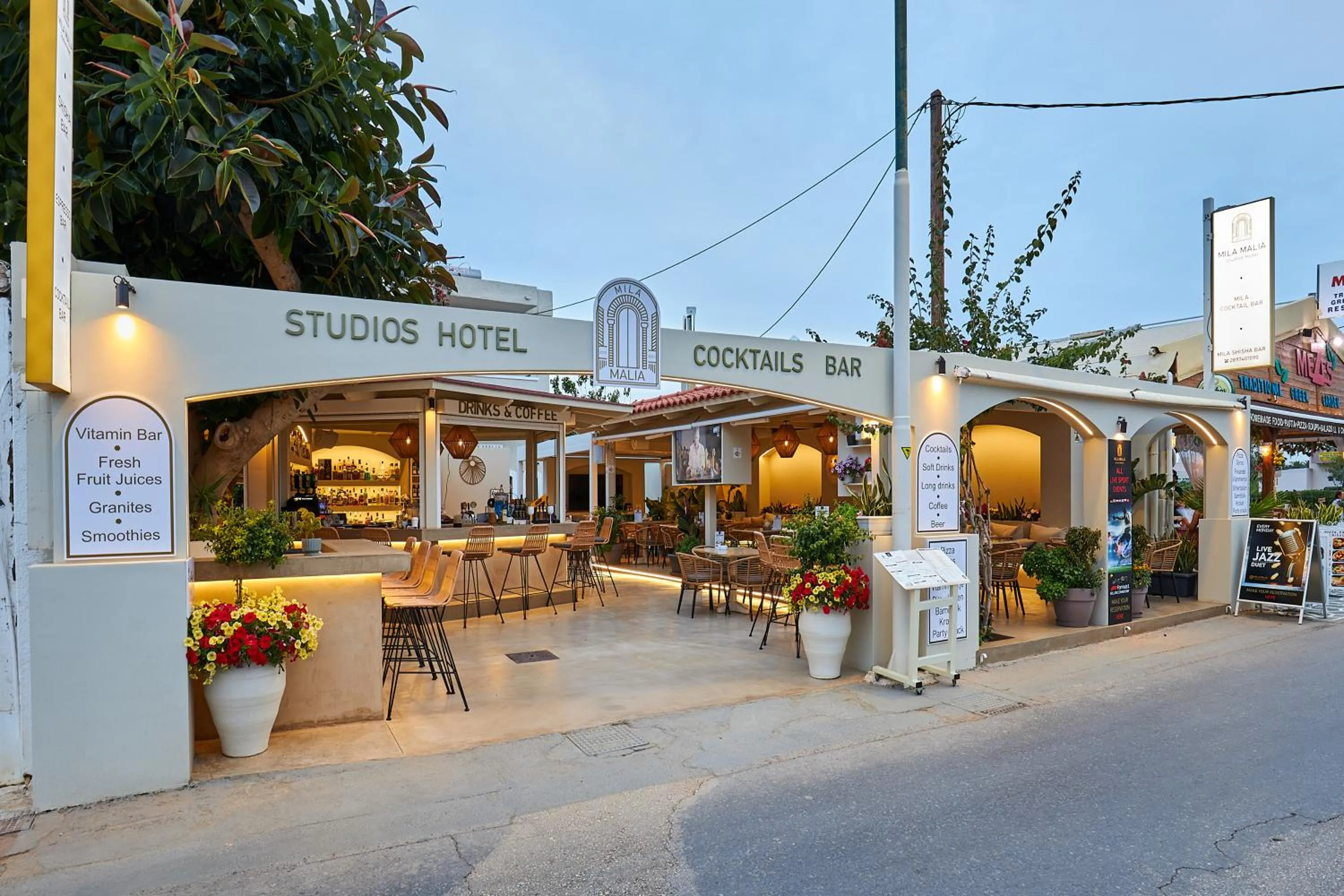 Lounge or bar in Mila Malia Studios Hotel