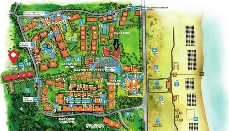 Floor Plan in Апартамент в Green Life Beach Resort Sozopol