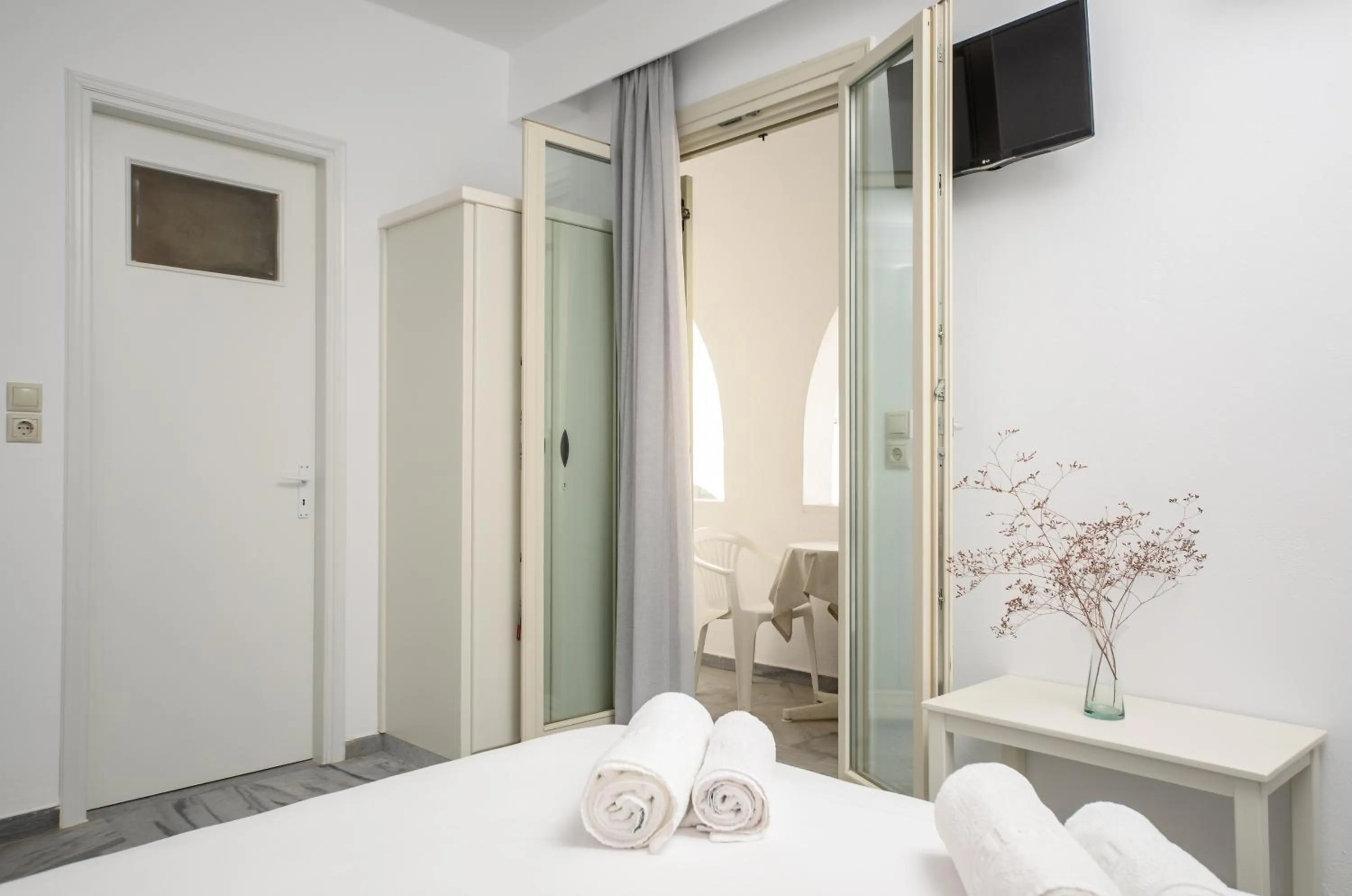 Balcony/Terrace, Bed in Soula Naxos