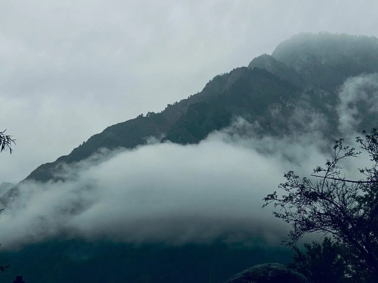 Mountain view in Kasol Hostel
