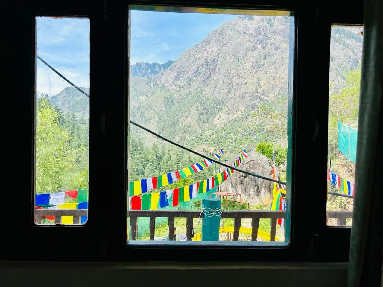 Garden view in Kasol Hostel