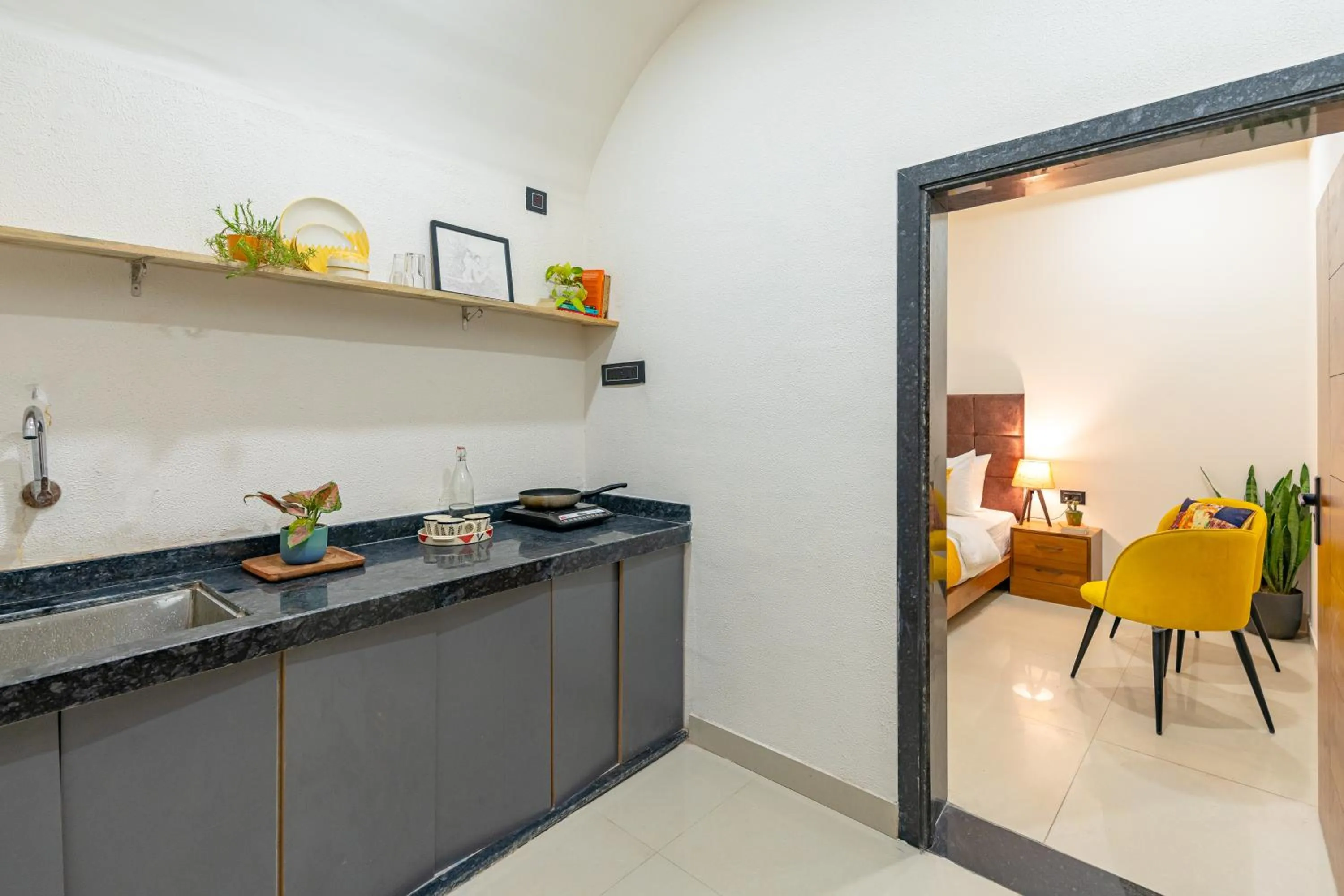 Kitchen or kitchenette in The Social Stays Jaipur formerly ArtBuzz