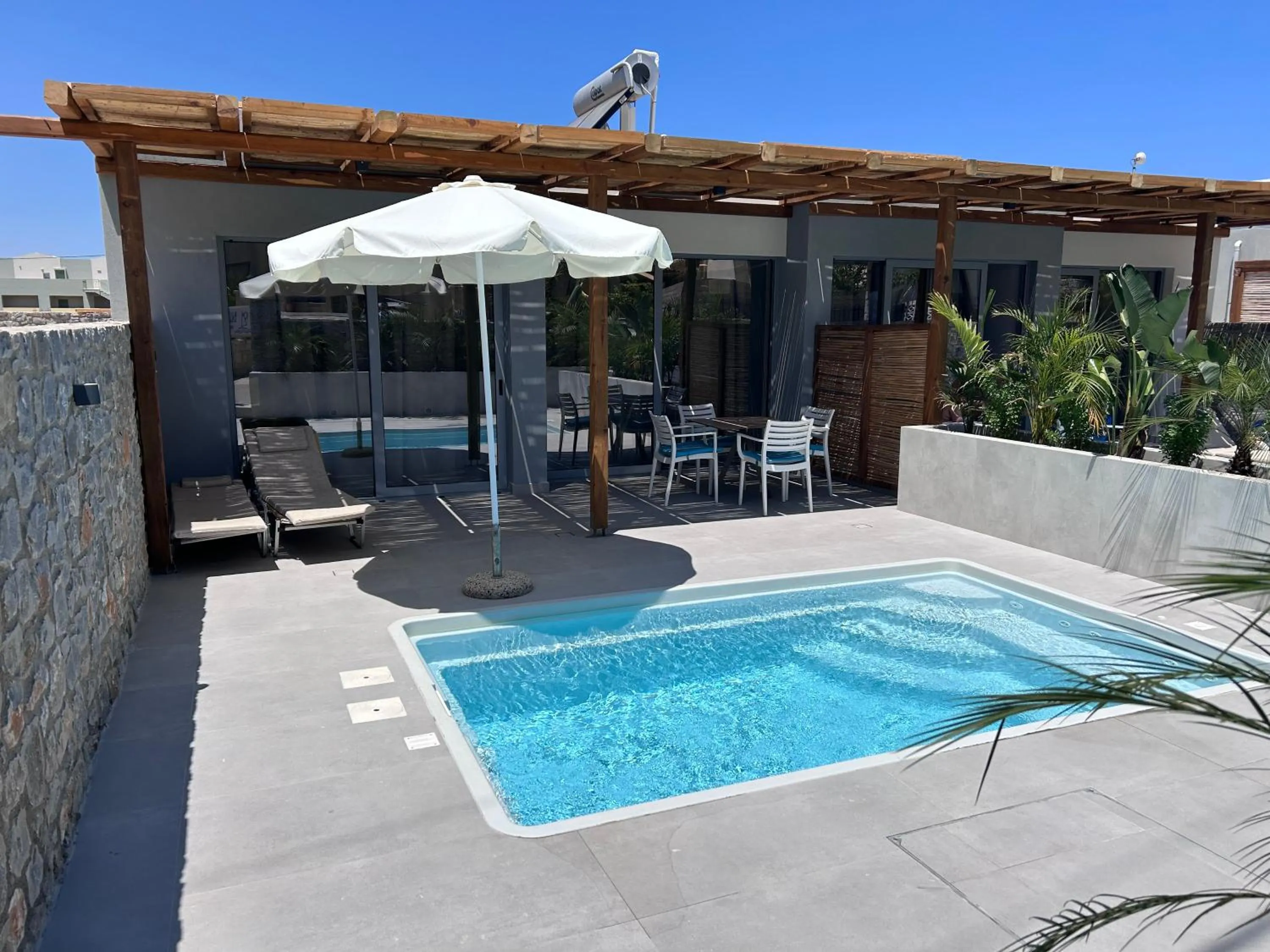 Patio in Blue Aegean Hotel & Suites