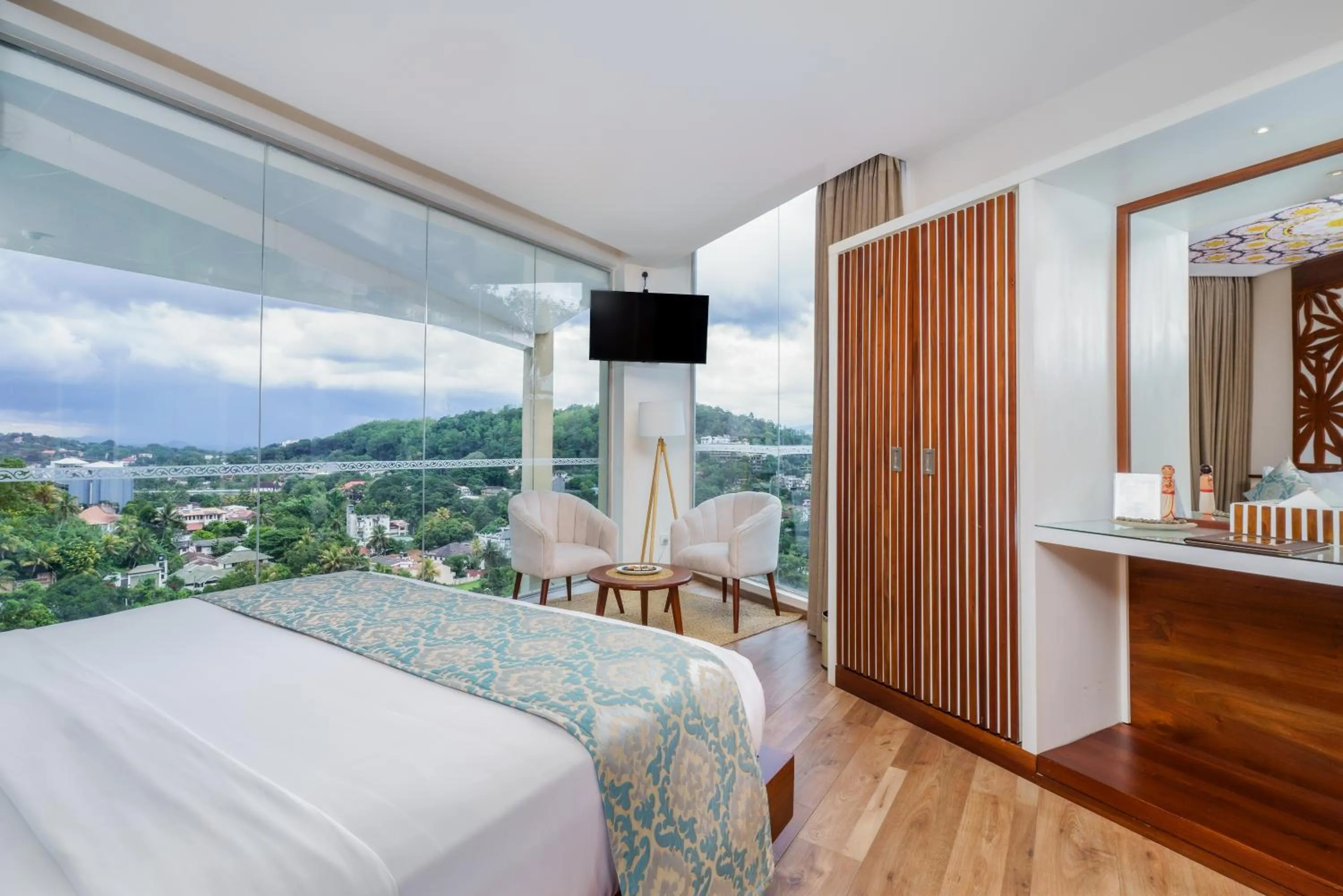 View (from property/room), Bed in Grand Serendib Hotel