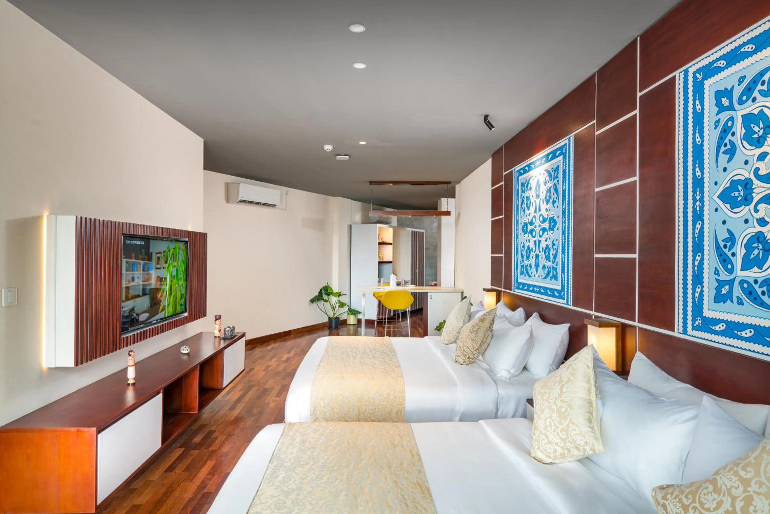 Bed in Grand Serendib Hotel