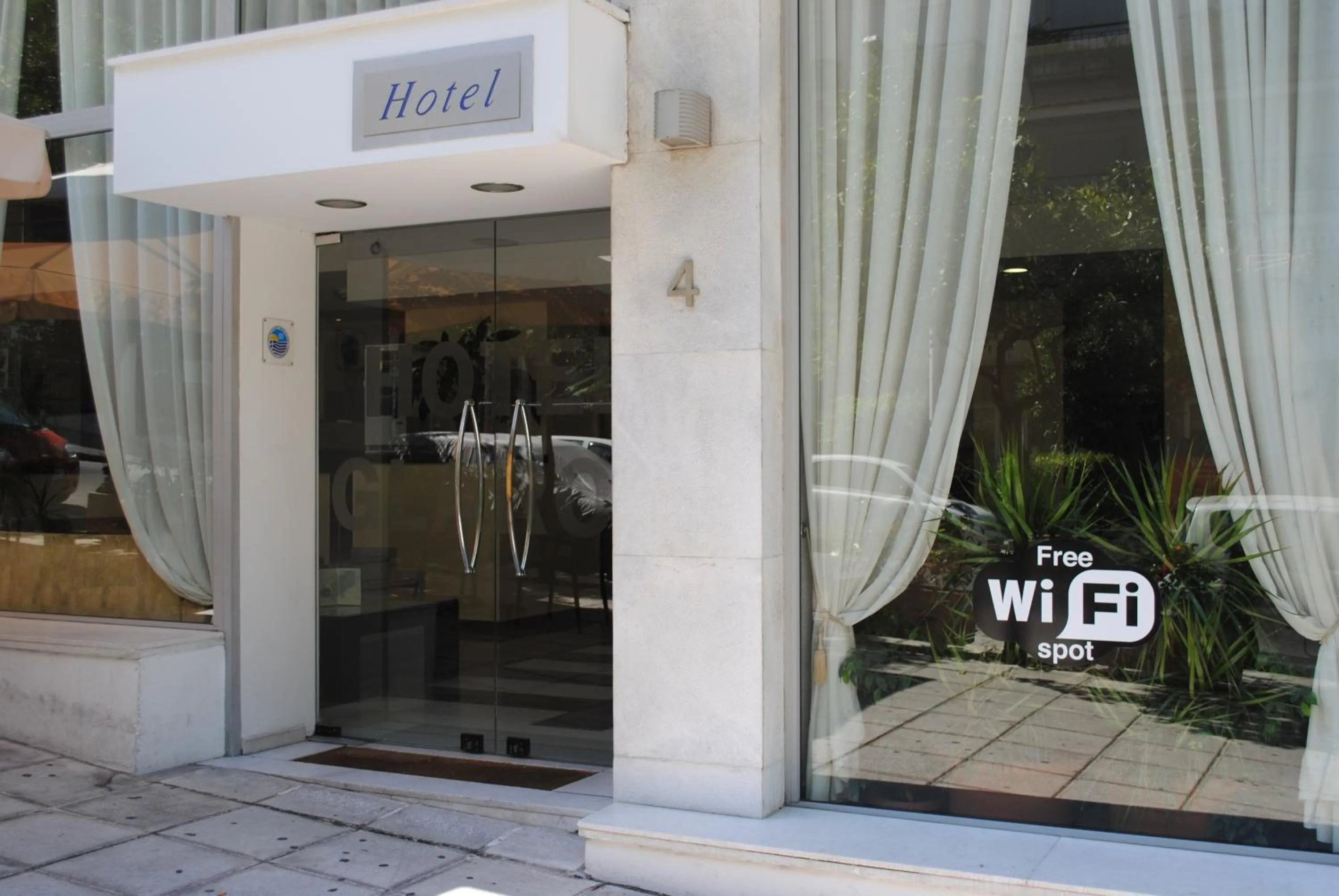 Facade/entrance in Glaros Hotel