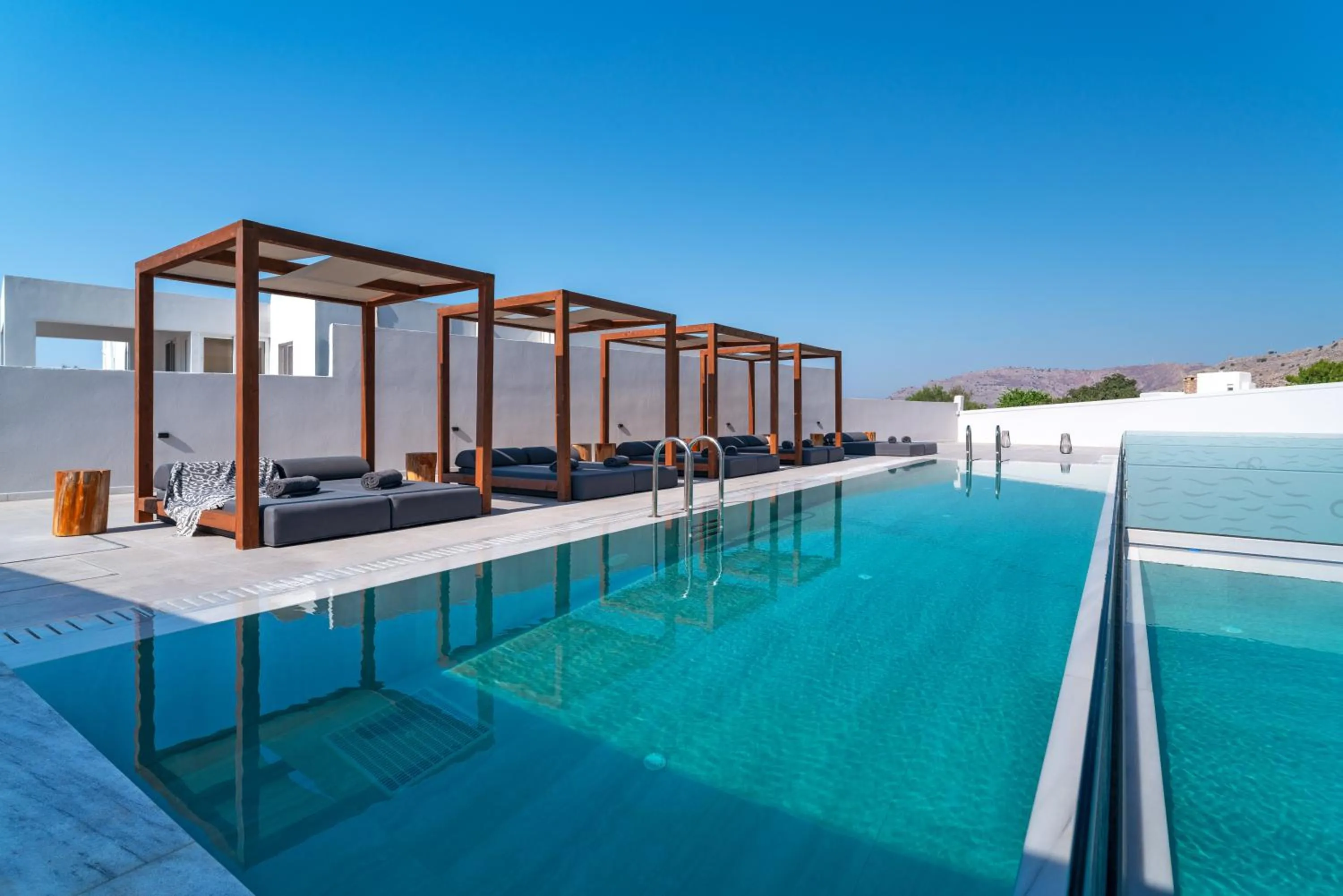 Pool view in THERETRA PEFKI Seaside