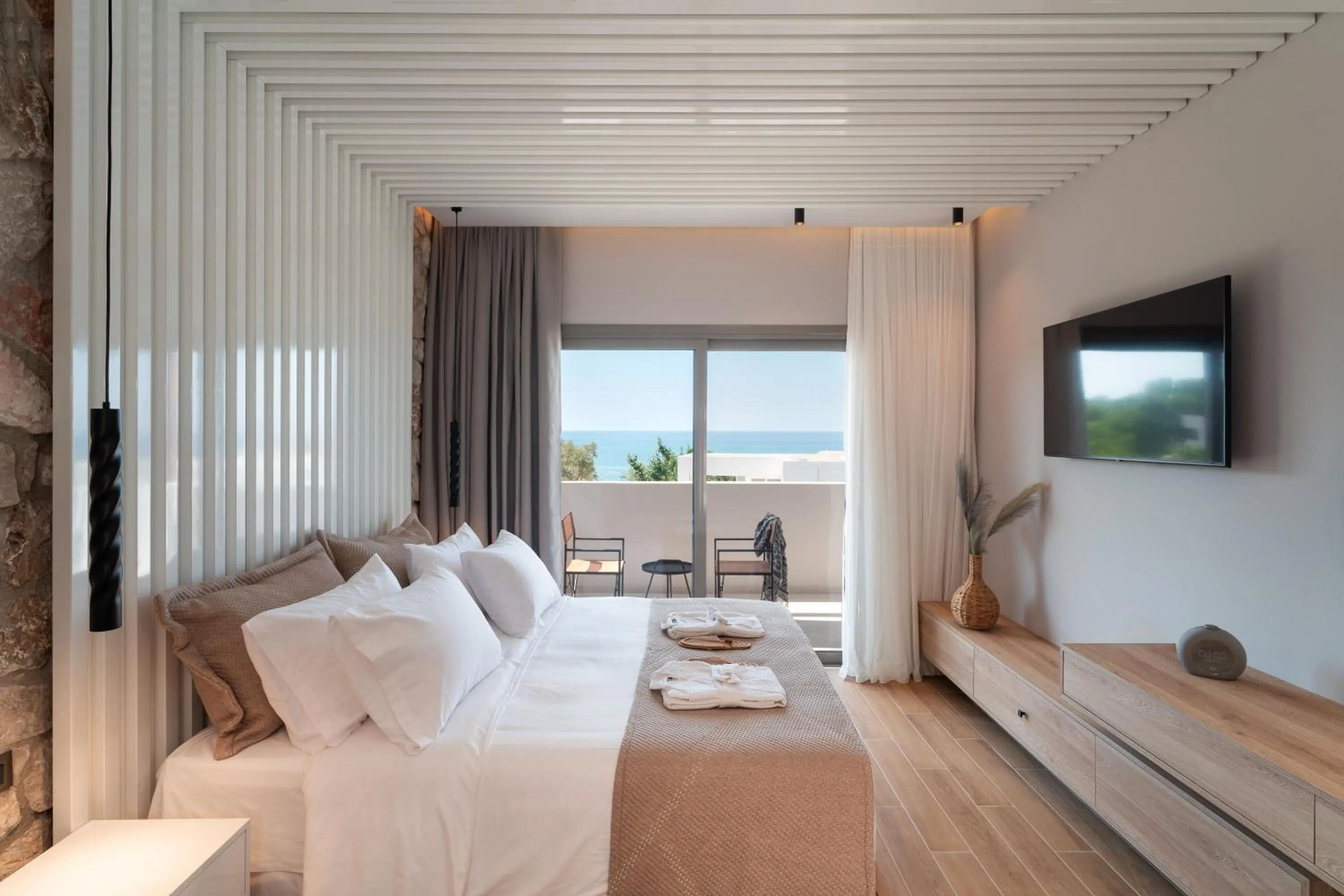 Bedroom, Bed in THERETRA PEFKI Seaside