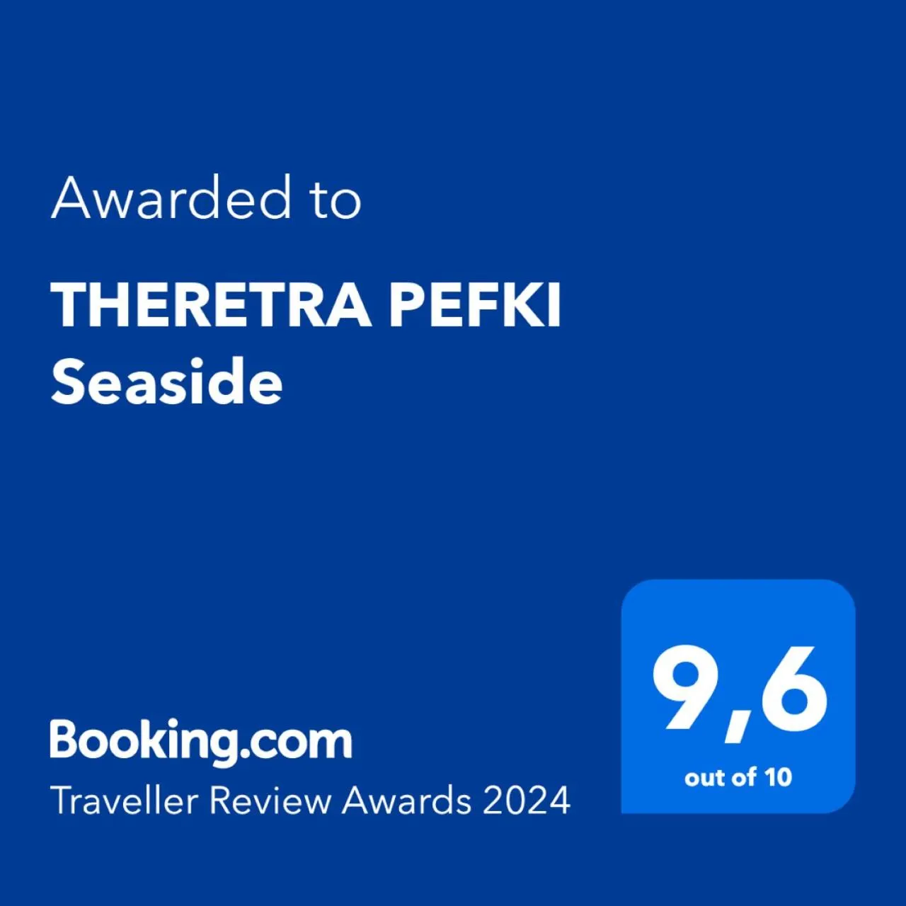 Certificate/Award in THERETRA PEFKI Seaside