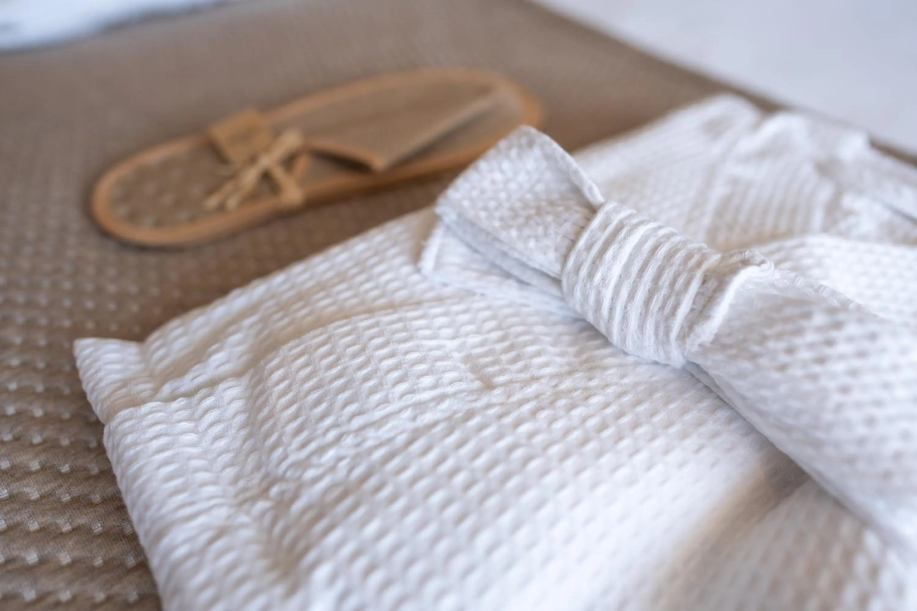 towels, Bed in THERETRA PEFKI Seaside