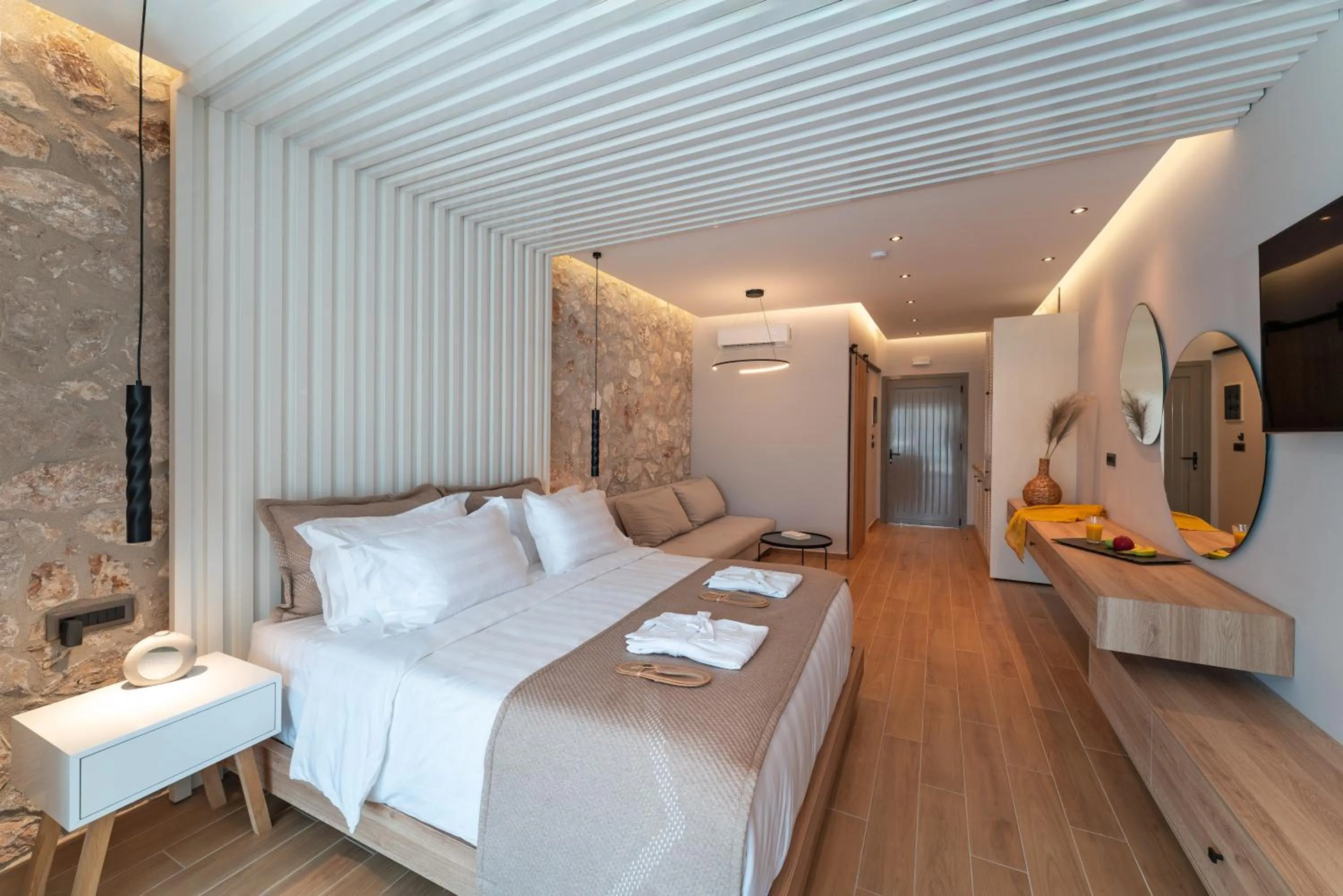 Bedroom, Bed in THERETRA PEFKI Seaside