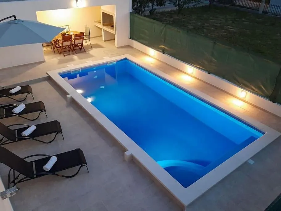 Pool view in Apartment Renata + PRIVATE swimming pool in SPLIT