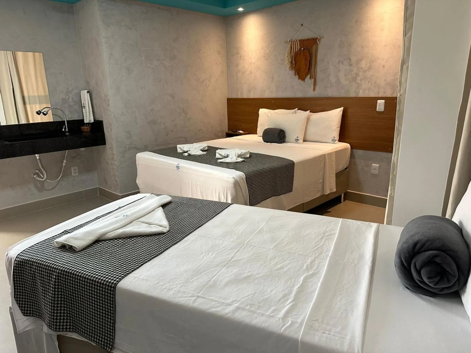 Bedroom, Bed in Pousada Atlantic