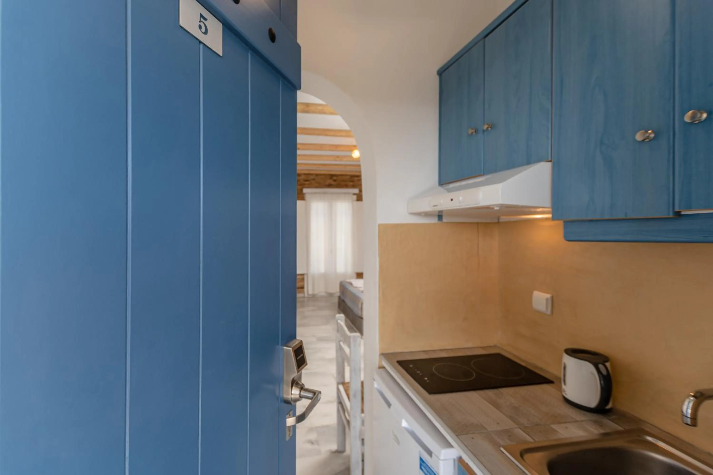 Kitchen or kitchenette in Agios Prokopios Hotel
