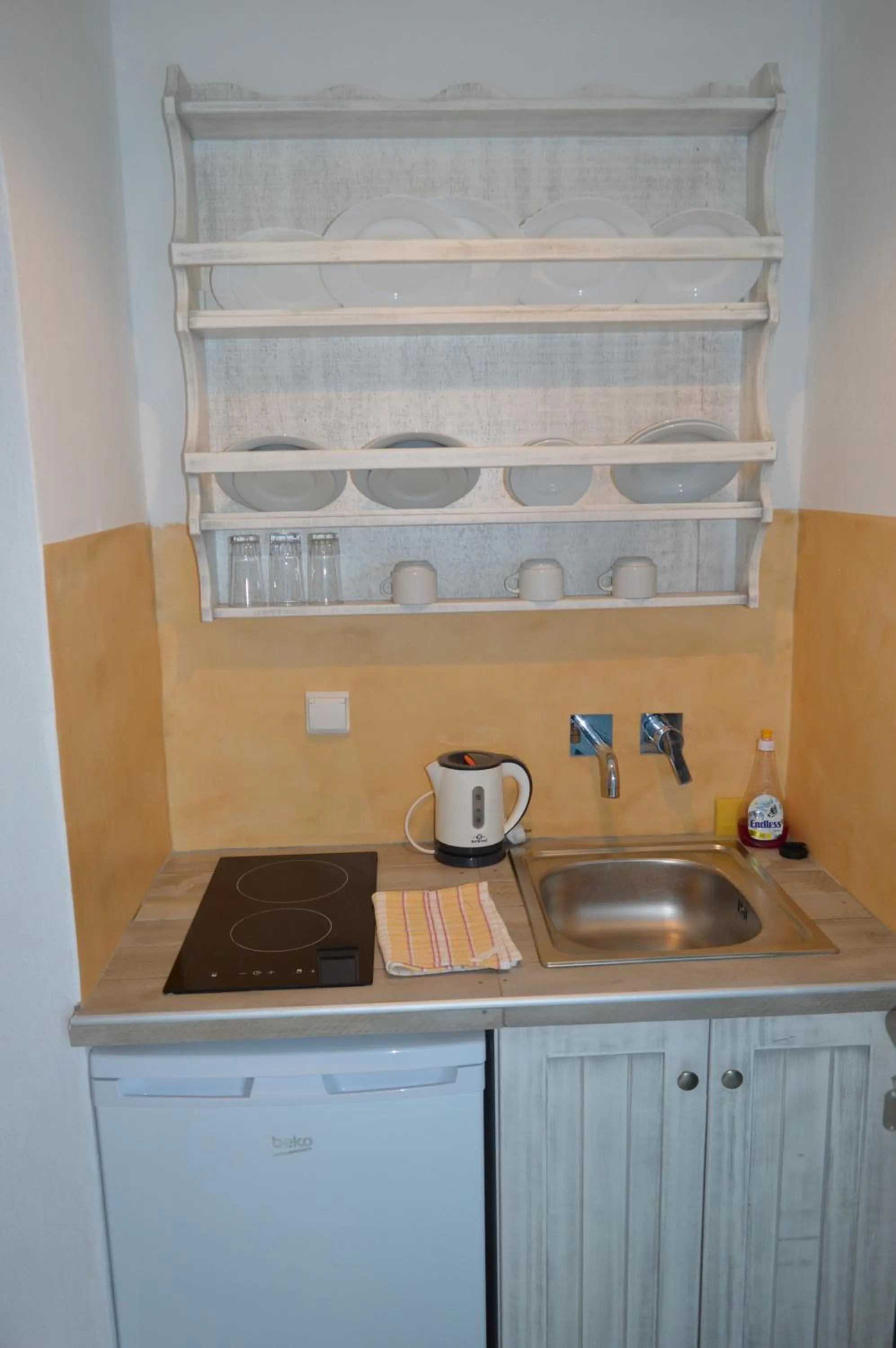 Kitchen or kitchenette in Agios Prokopios Hotel
