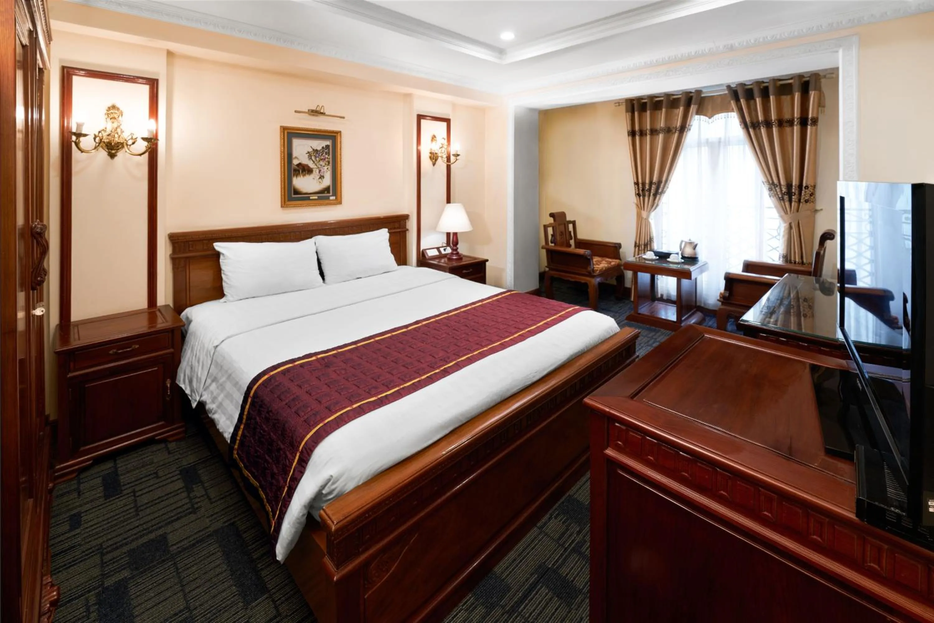 Bed in EDEN HOTEL HÀ NỘI